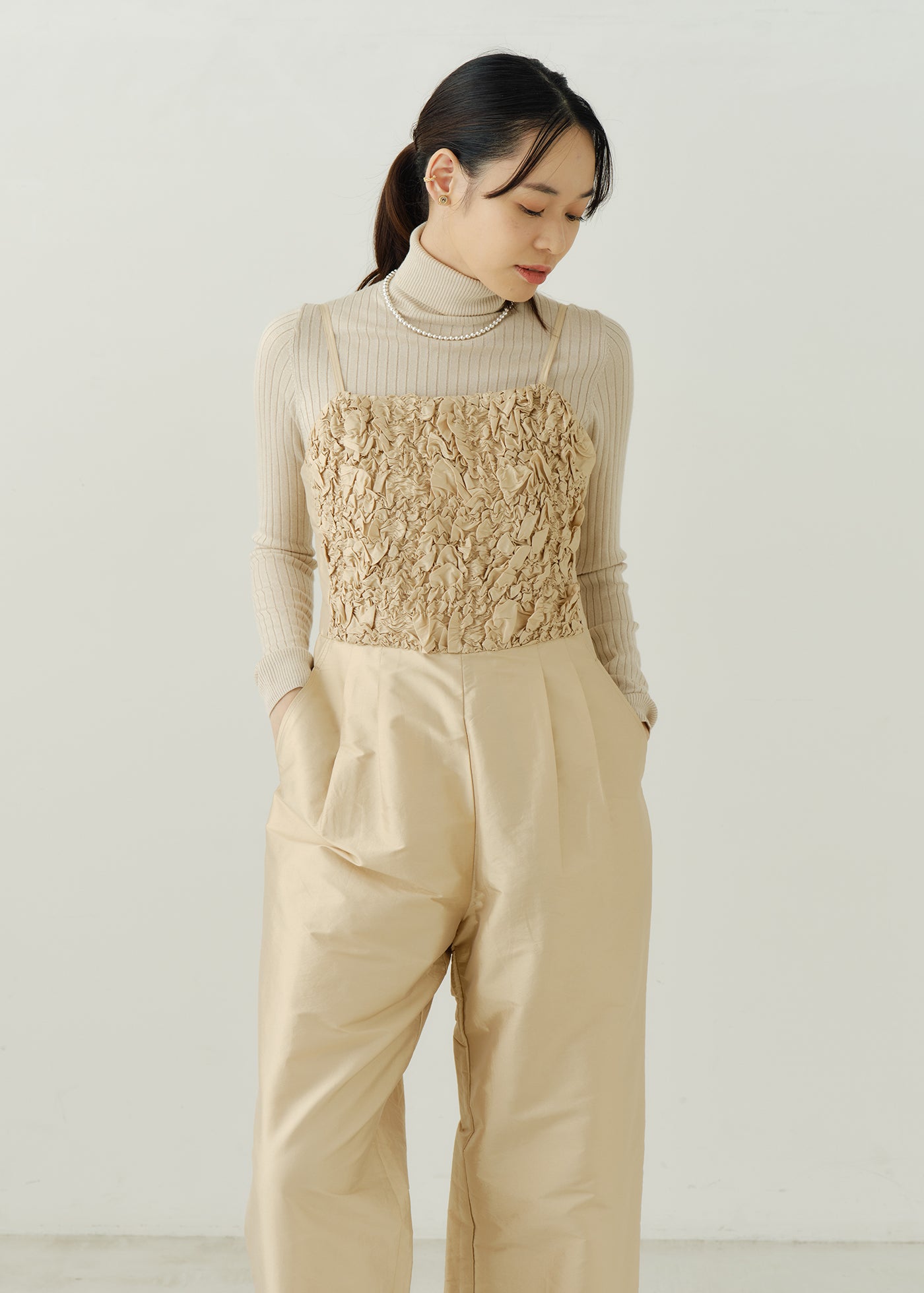 Poly Dupion Check Shirring All In One | Pasand by ne Quittez pas