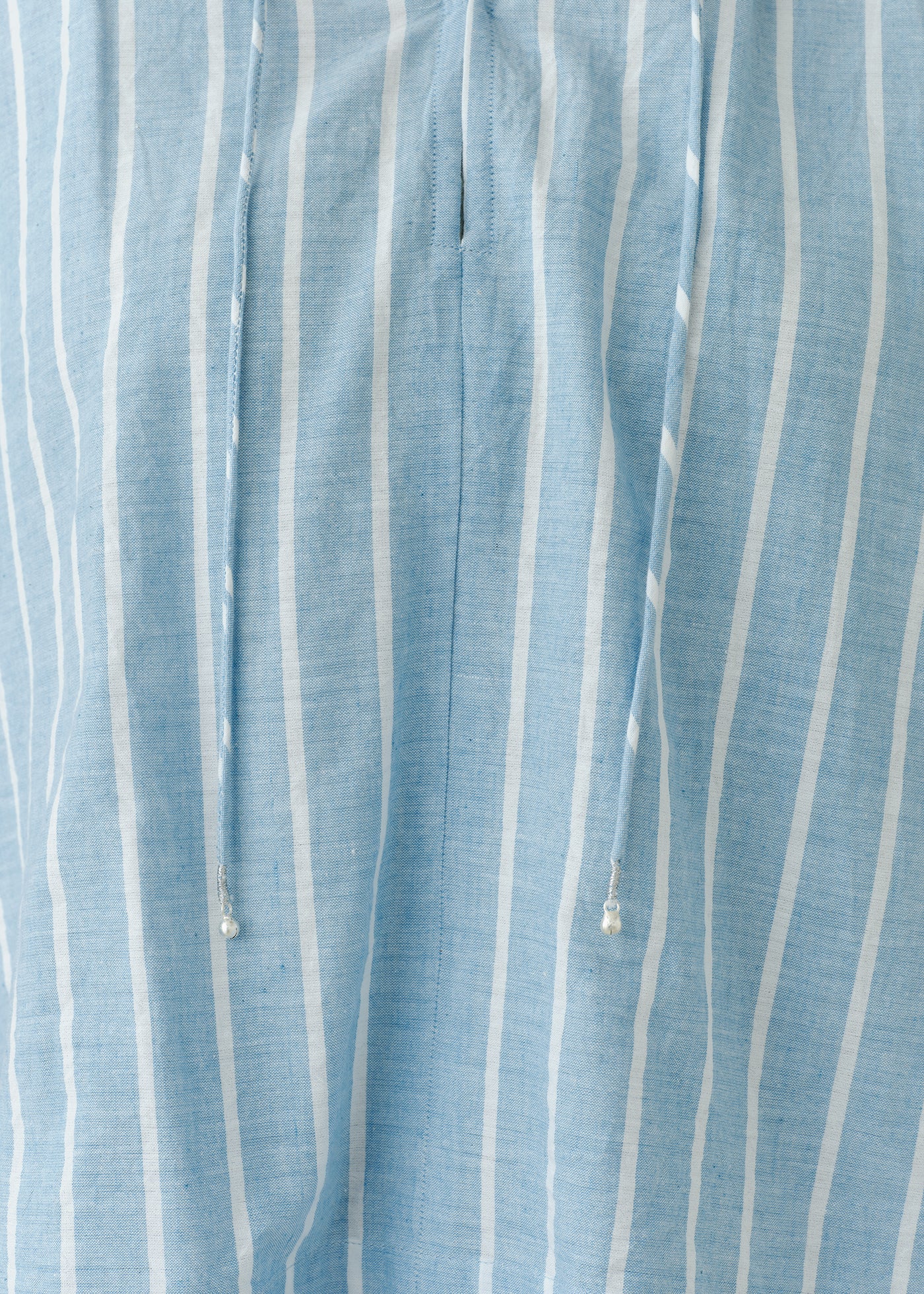 Cotton Stripe French Sleeve Blouse