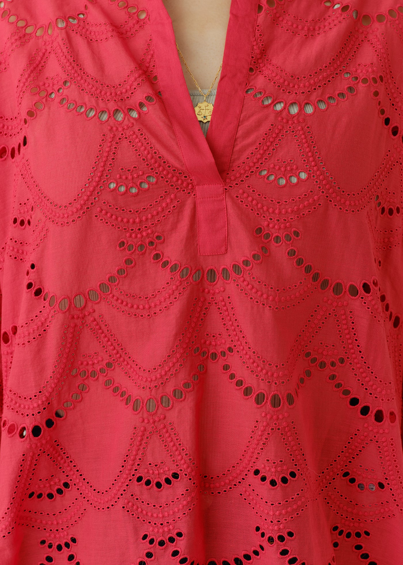 Discontinued Cotton Voile Dot Hemla Blouse