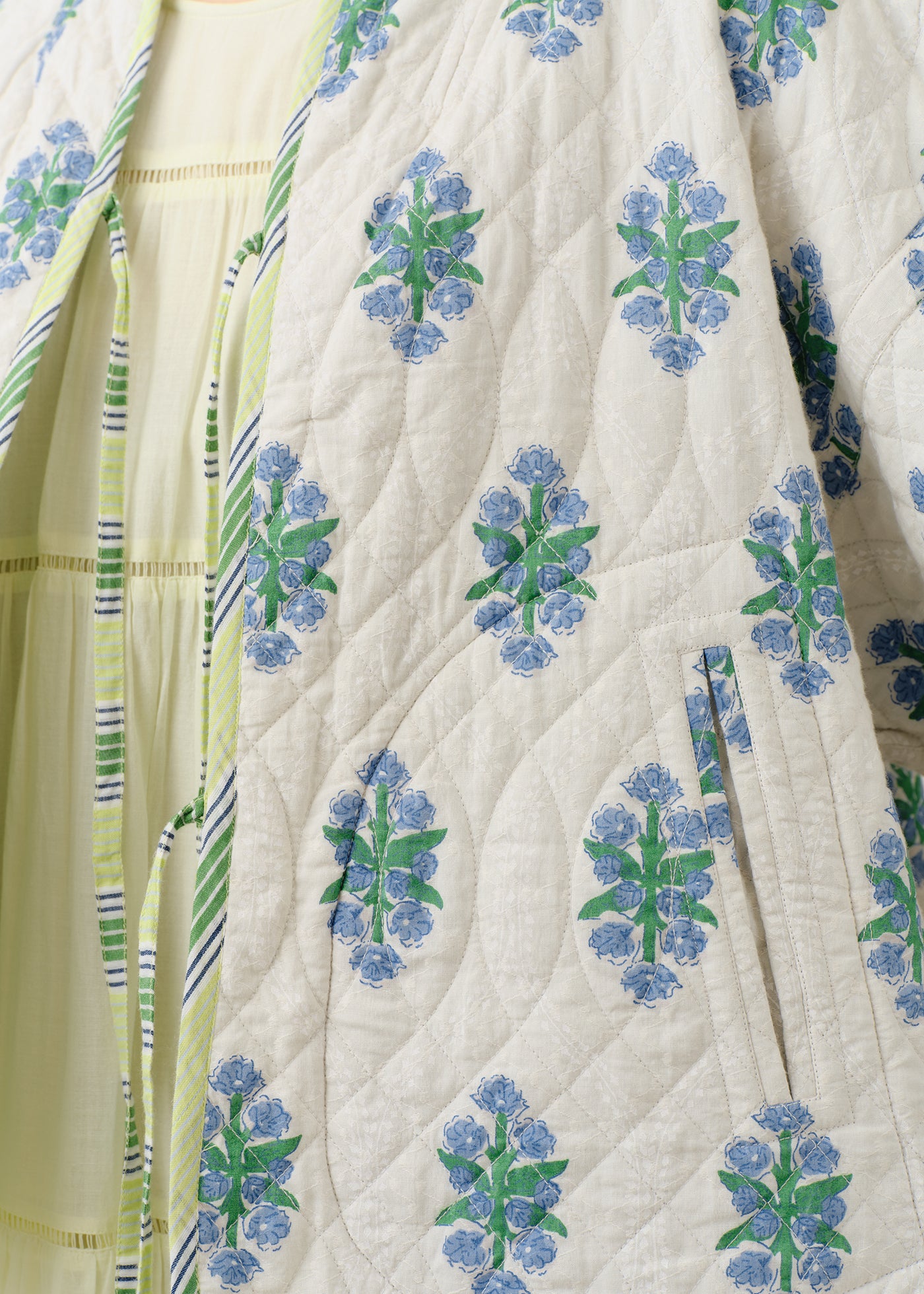 Cotton Jacquard Iberis Print Reversible Jacket | Pasand by ne
