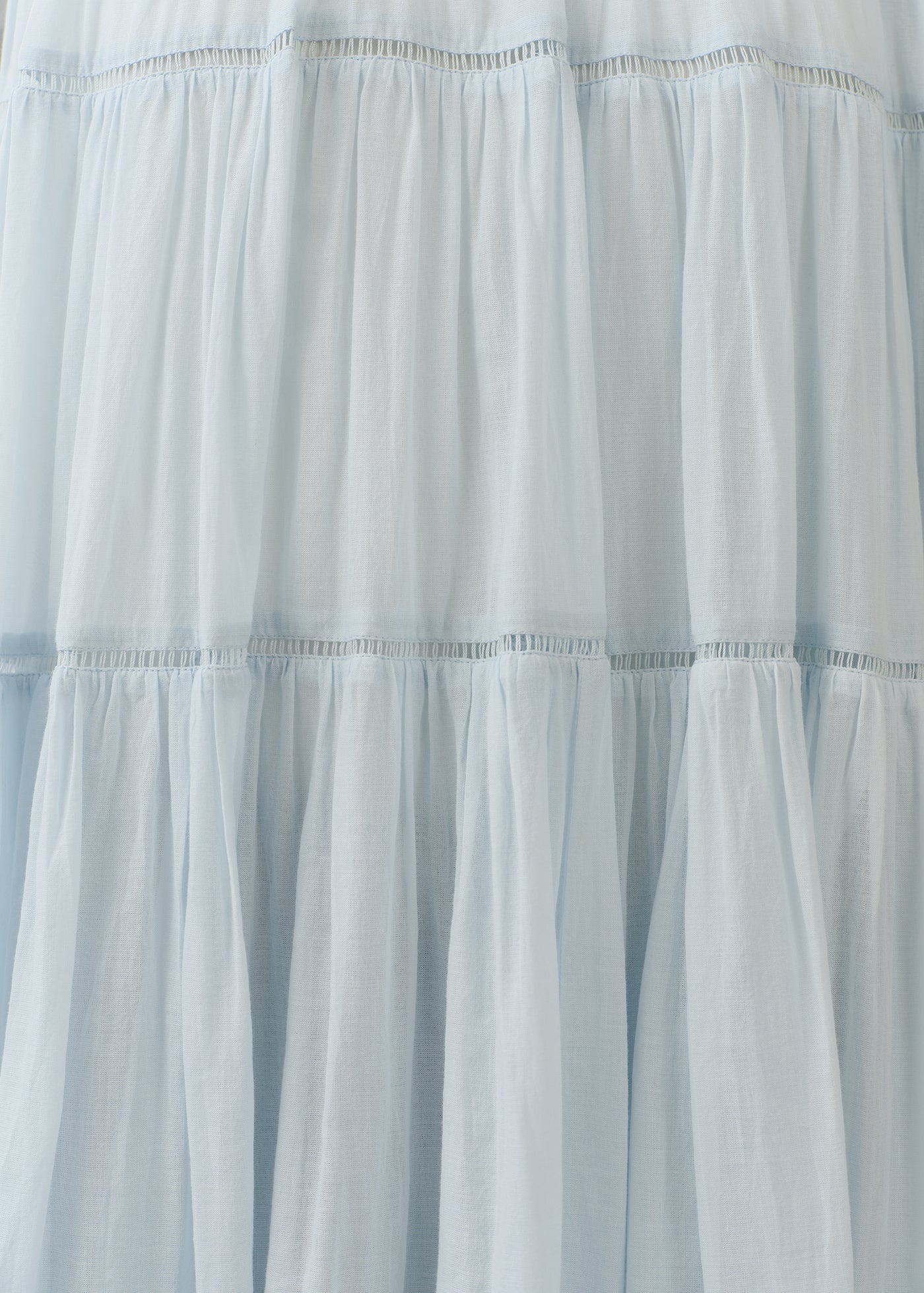 Cotton Voile Tiered Maxi Dress