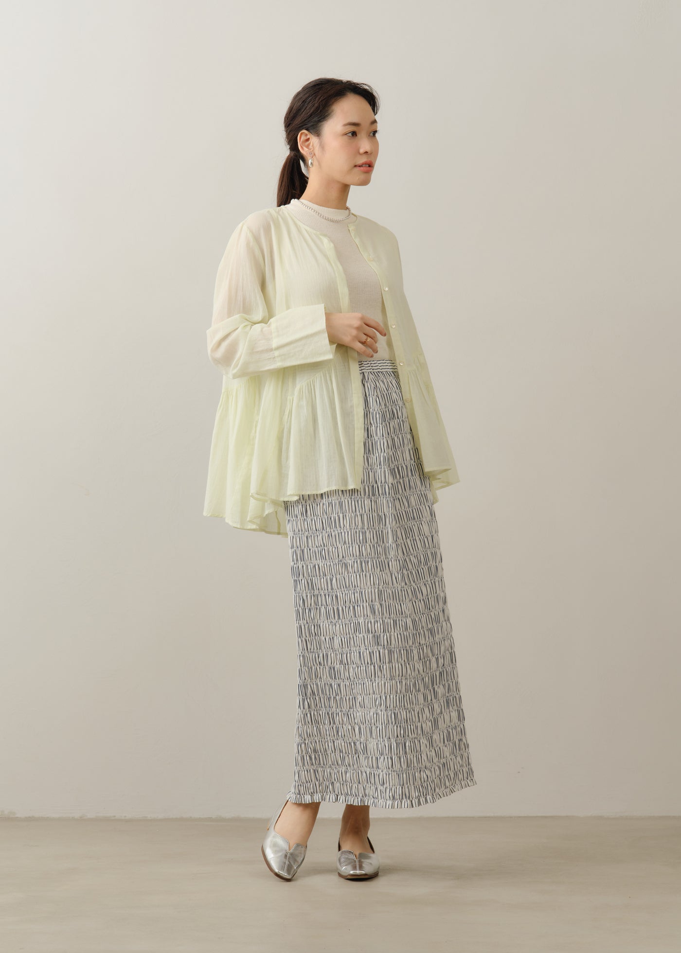 Cotton Voile Slant Panel Blouse | Pasand by ne Quittez pas