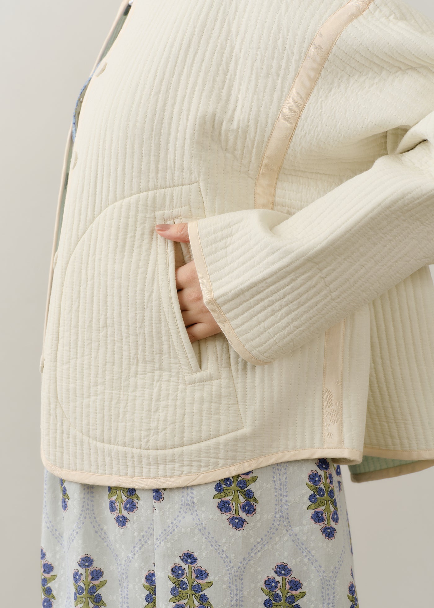 【新品タグ付き】ne Quittez pas パサンドバイヌキテパ セットアップ Cotton Reversible Jacket | Pasand by ne Quittez pas | パサンドバイ