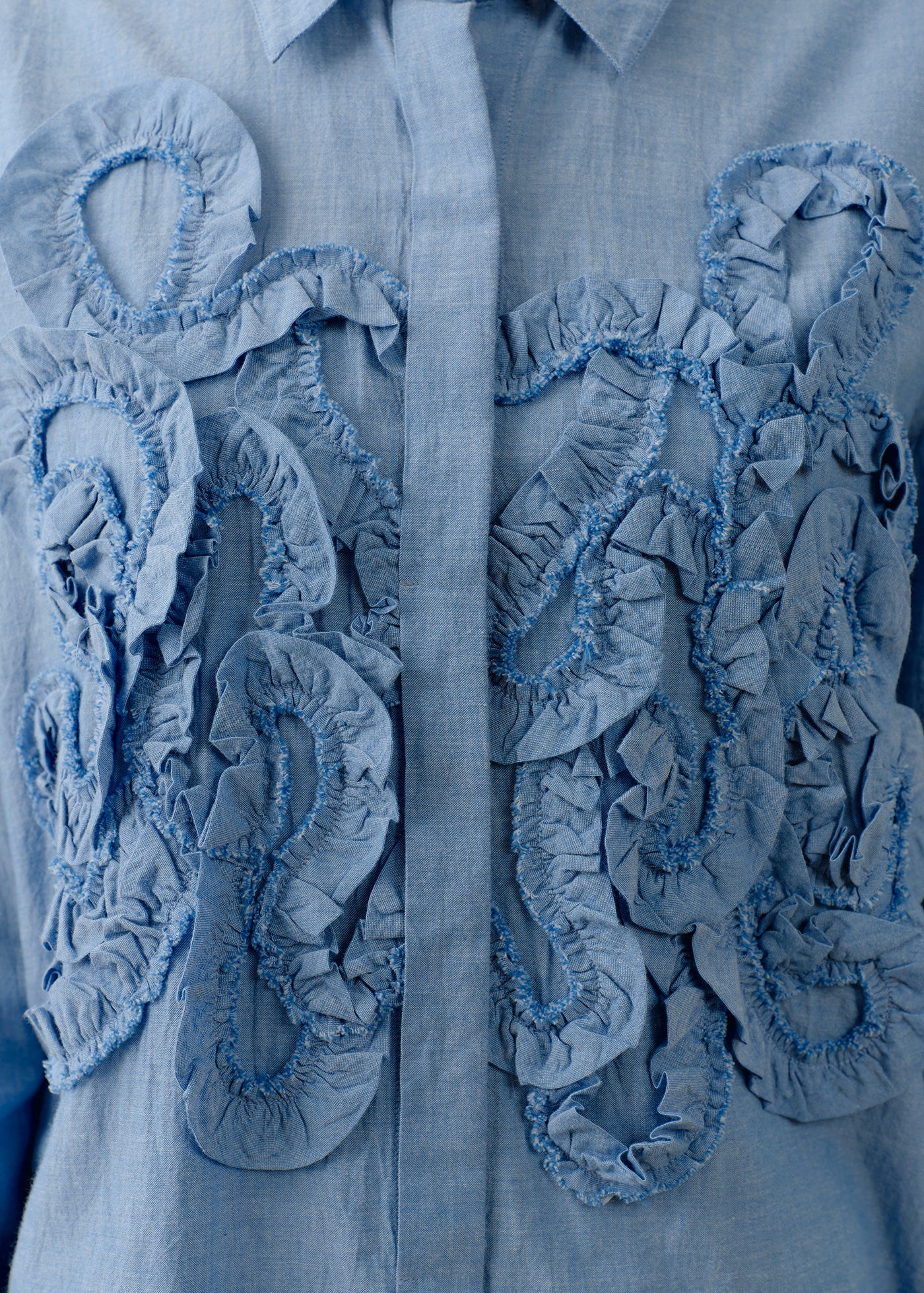 Cotton Frill Motif Shirts