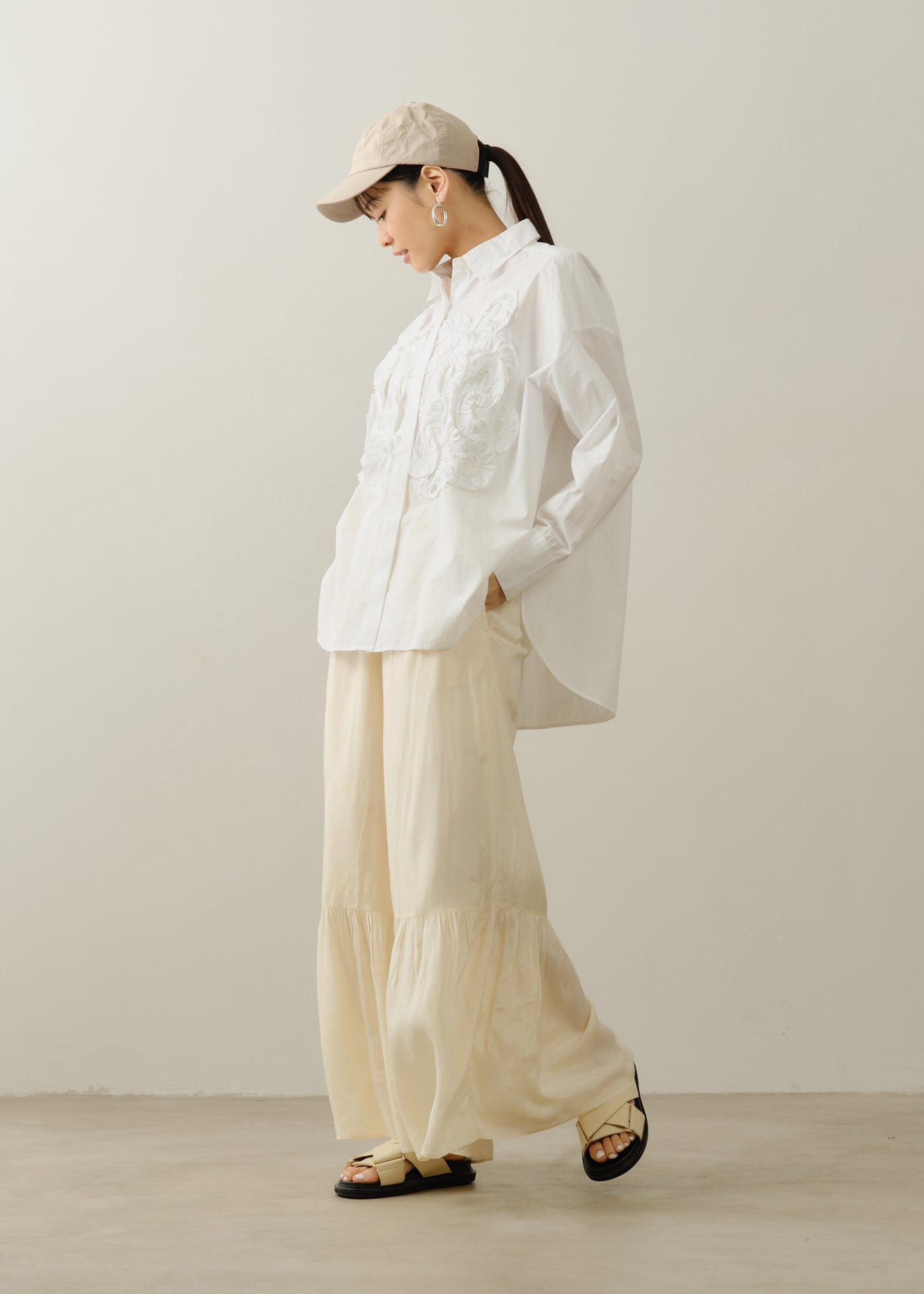 Cotton Frill Motif Shirts | Pasand by ne Quittez pas | パサン