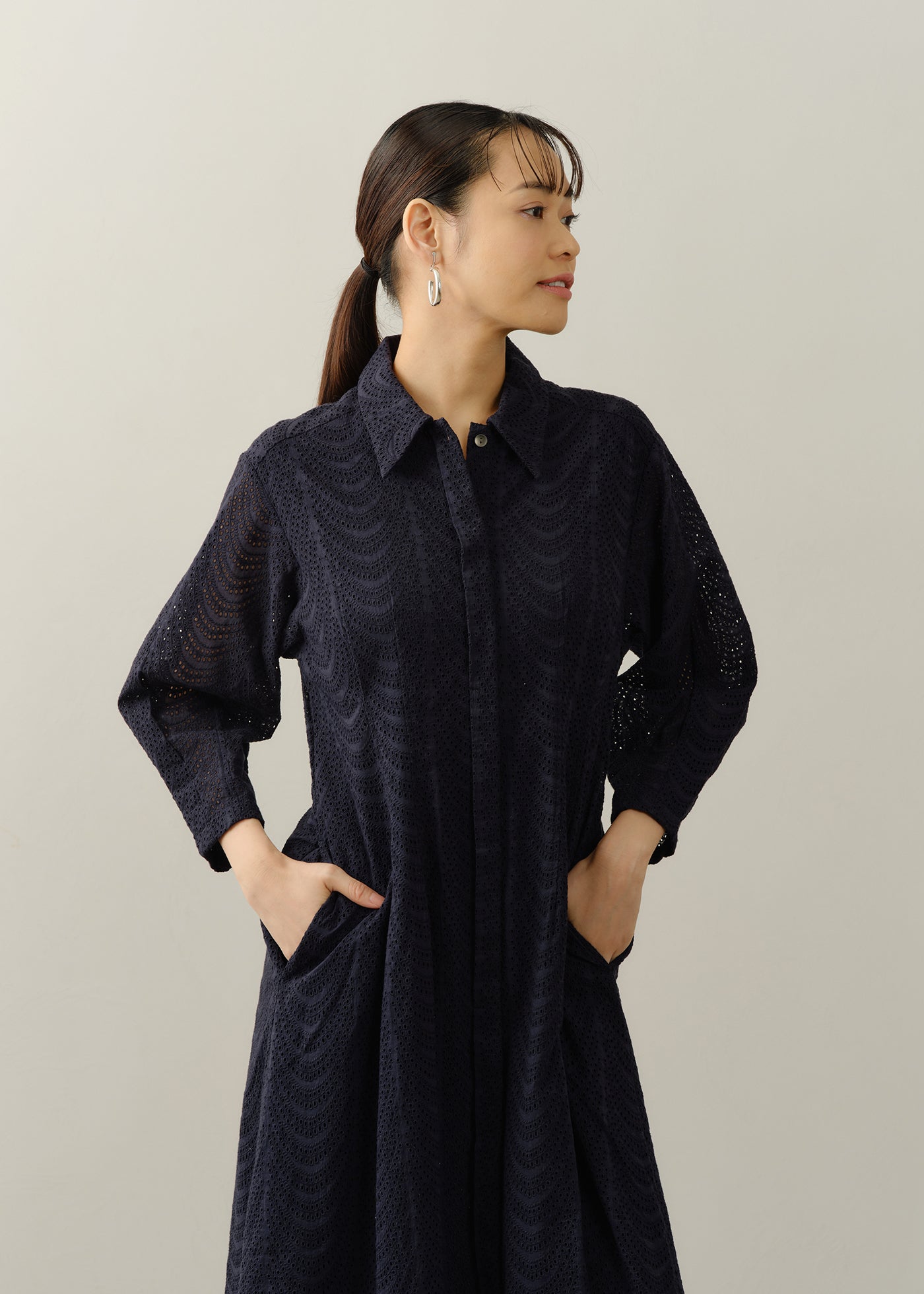 Cotton Voile Neem Cifre Embroidery Shirts Dress | Pasand by ne