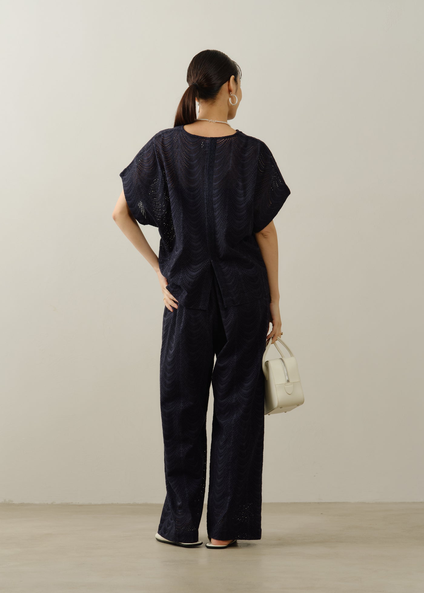 Cotton Voile Neem Cifre Embroidery Pants | Pasand by ne Quittez