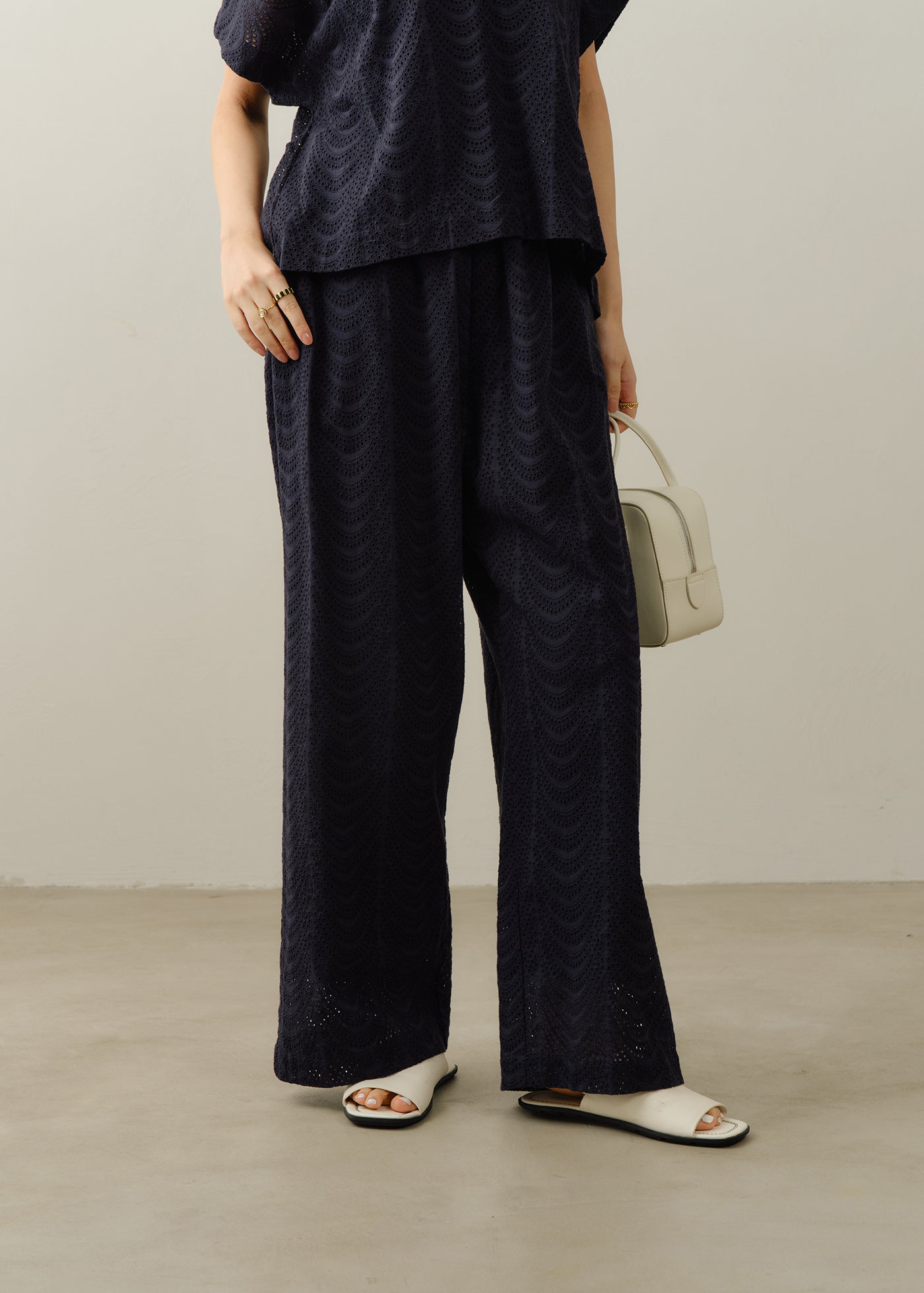 Cotton Voile Neem Cifre Embroidery Pants | Pasand by ne Quittez