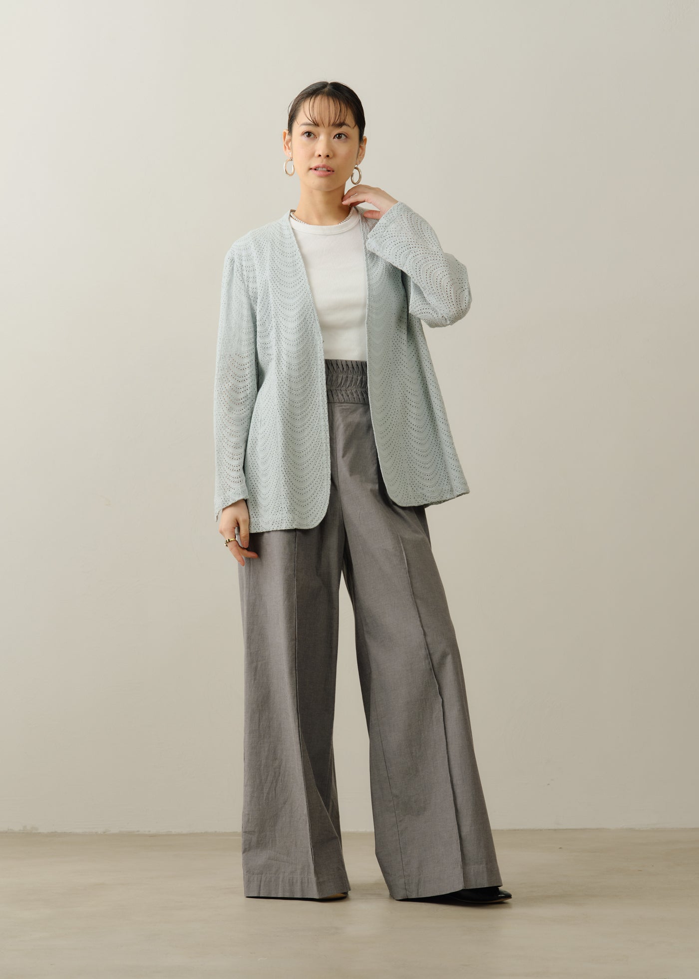 Cotton Voile Neem Cifre Embroidery Jacket | Pasand by ne Quittez