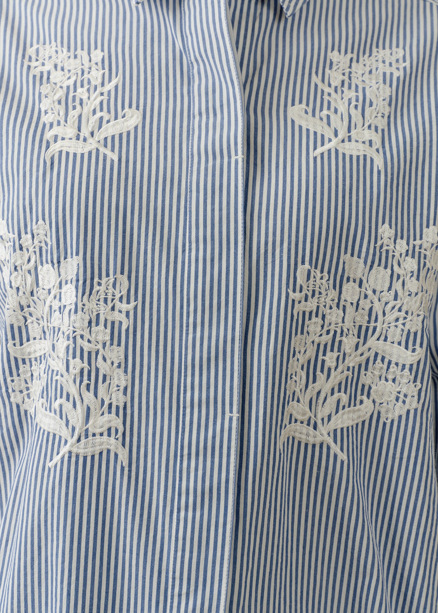 Cotton Poplin Mimosa Embroidery Shirt | Pasand by ne Quittez pas