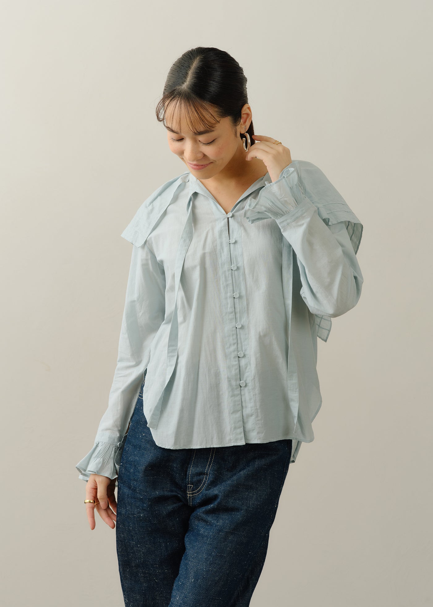 【新品】  WRYHT / ライト | 2022AW | ONE-PIECE COLLAR BLOUSE プリント ワンピースカラー ブラウス | 2 | HYDRANGEA | レディース WRYHT] ONE-PIECE COLLAR BLOUSE – MaW SAPPORO