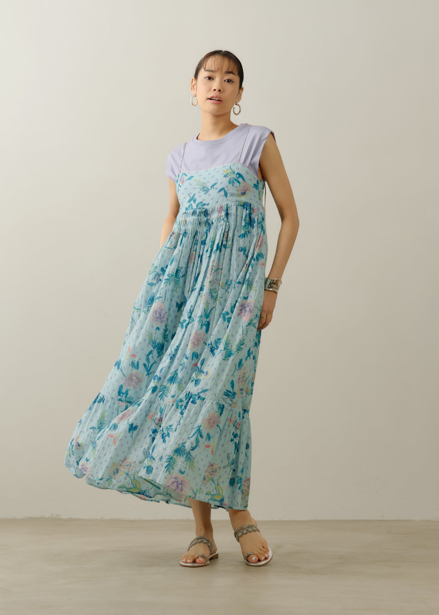 Dot Dobby Bouquet Print Cami Dress | Pasand by ne Quittez pas