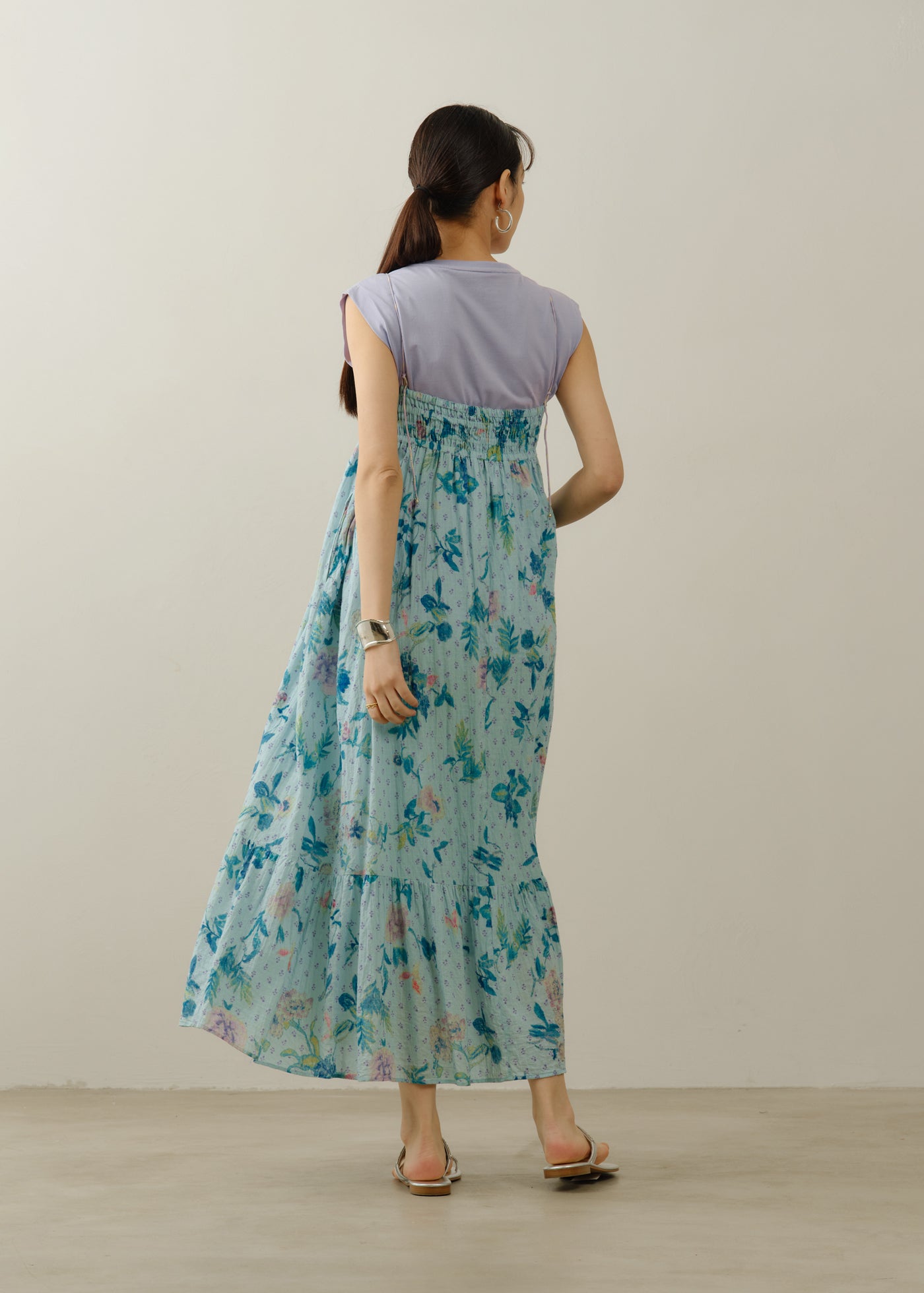 極美品　ne Quittez pas〈ヌキテパ〉ワンピース　完売品 Dot Dobby Bouquet Print Cami Dress | Pasand by ne Quittez pas