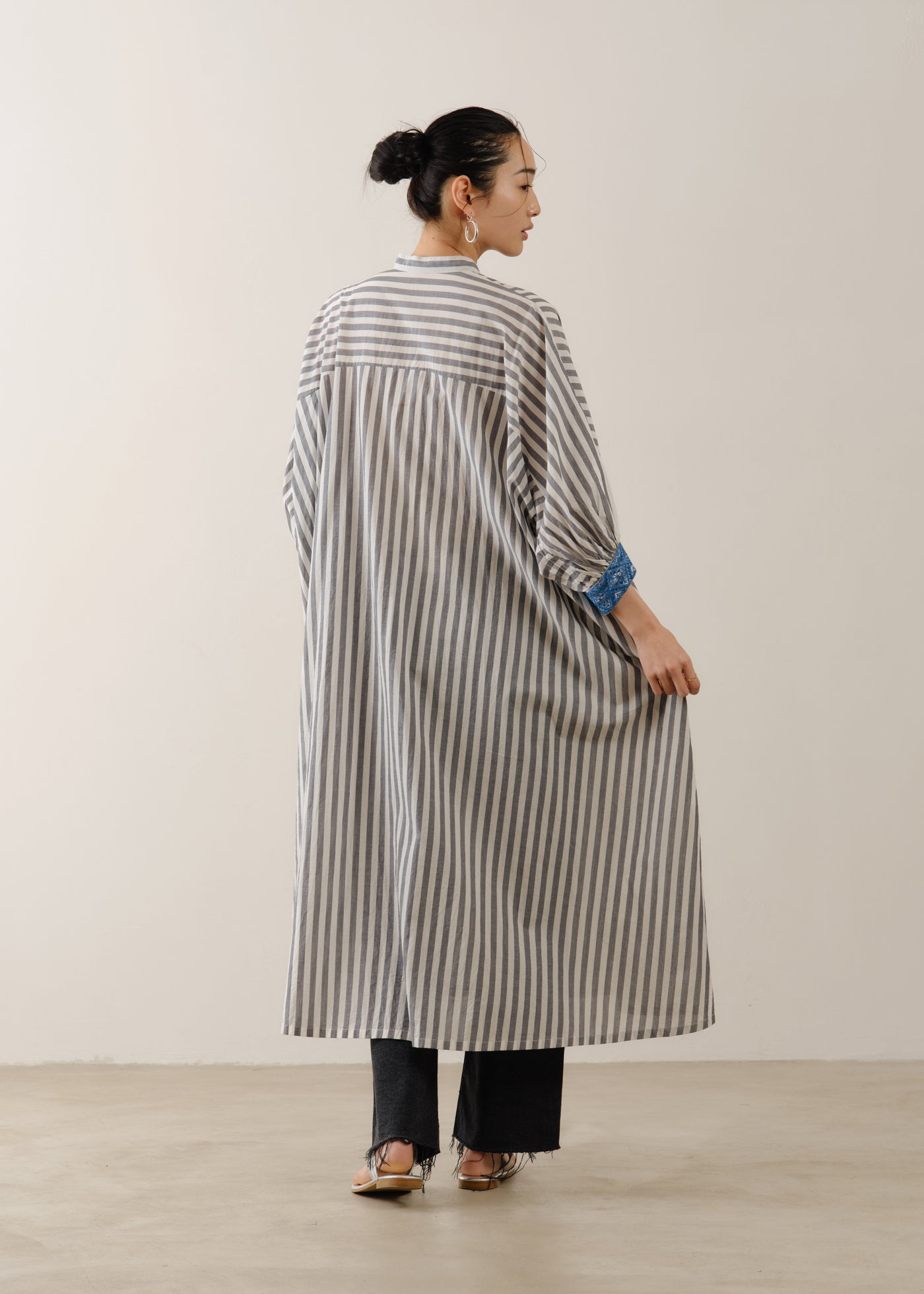 オンラインストア限定】 Poplin Stripe Shirts Dress | Pasand by ne