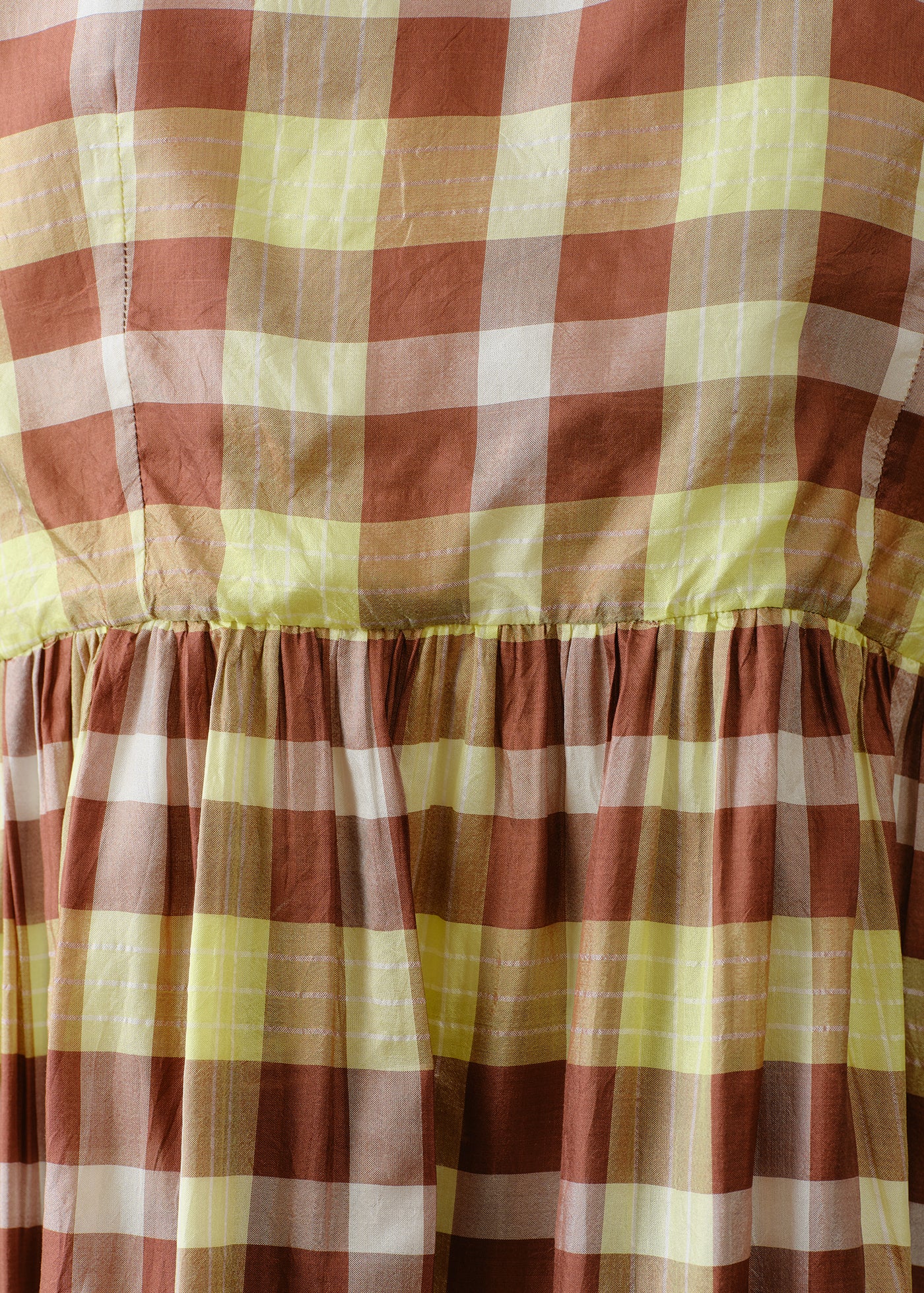 Hand Woven Silk Check Kurta Dress