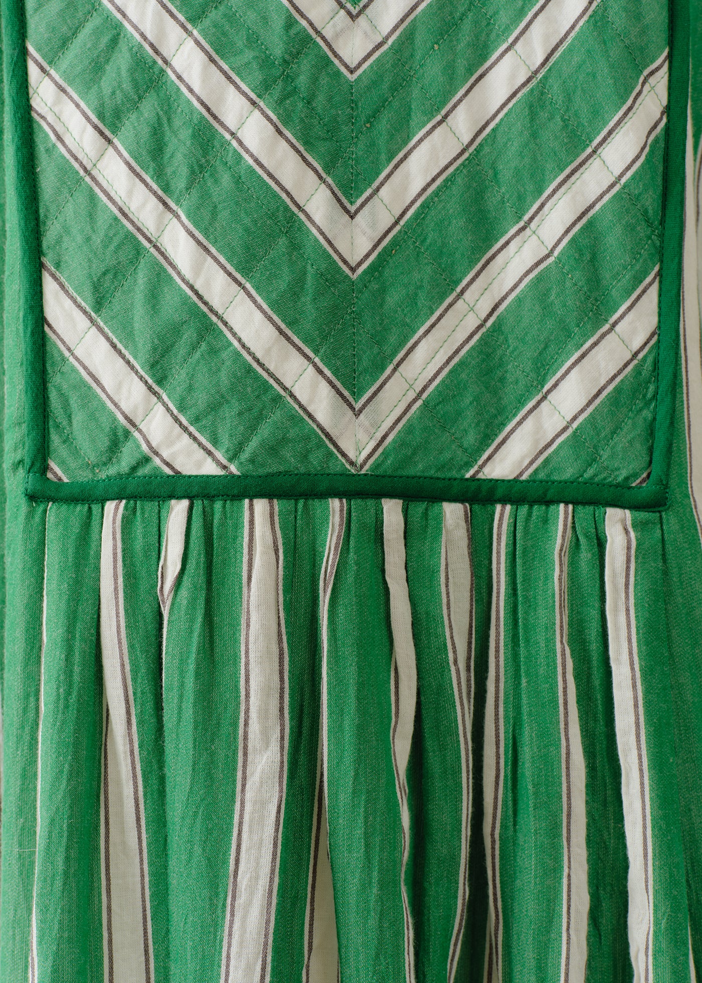 Cotton Voile Stripe Gather Dress