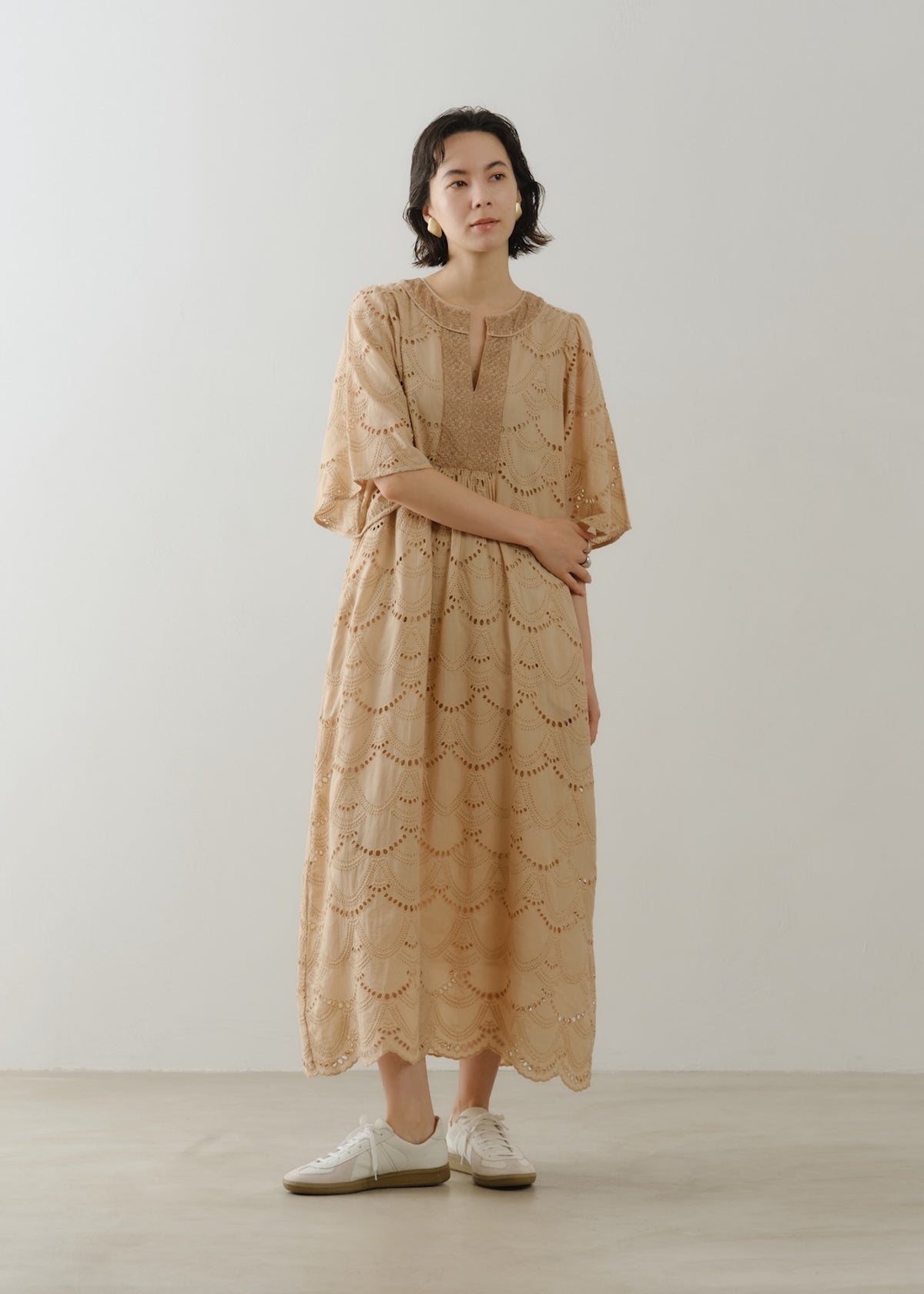 Cotton Voile Dot Hemla Dress