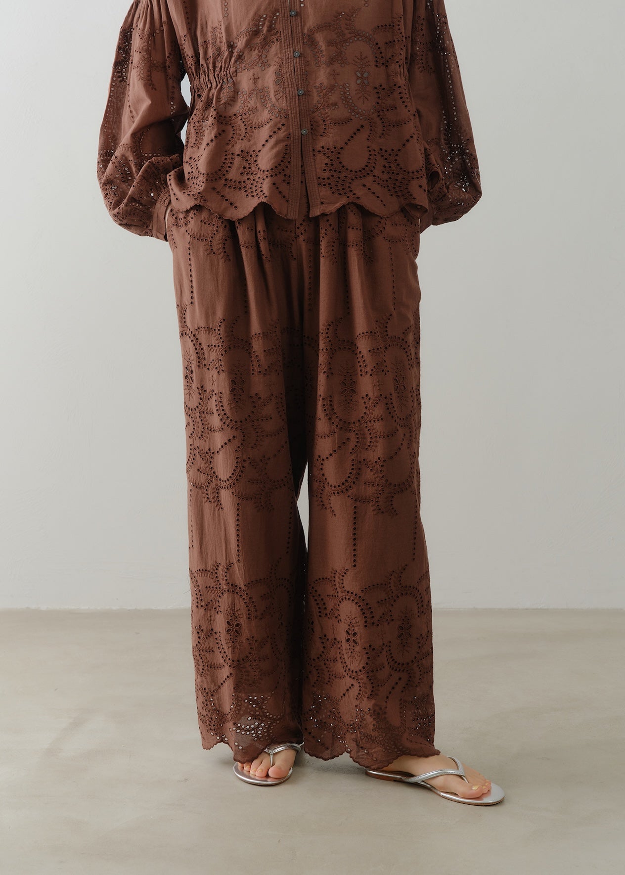 Cotton Voile Lupine Cifre Pants | Pasand by ne Quittez pas