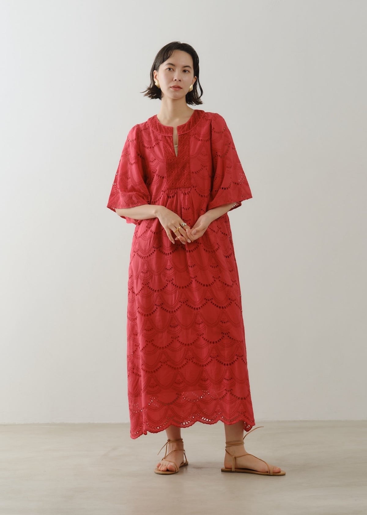 Cotton Voile Dot Hemla Dress