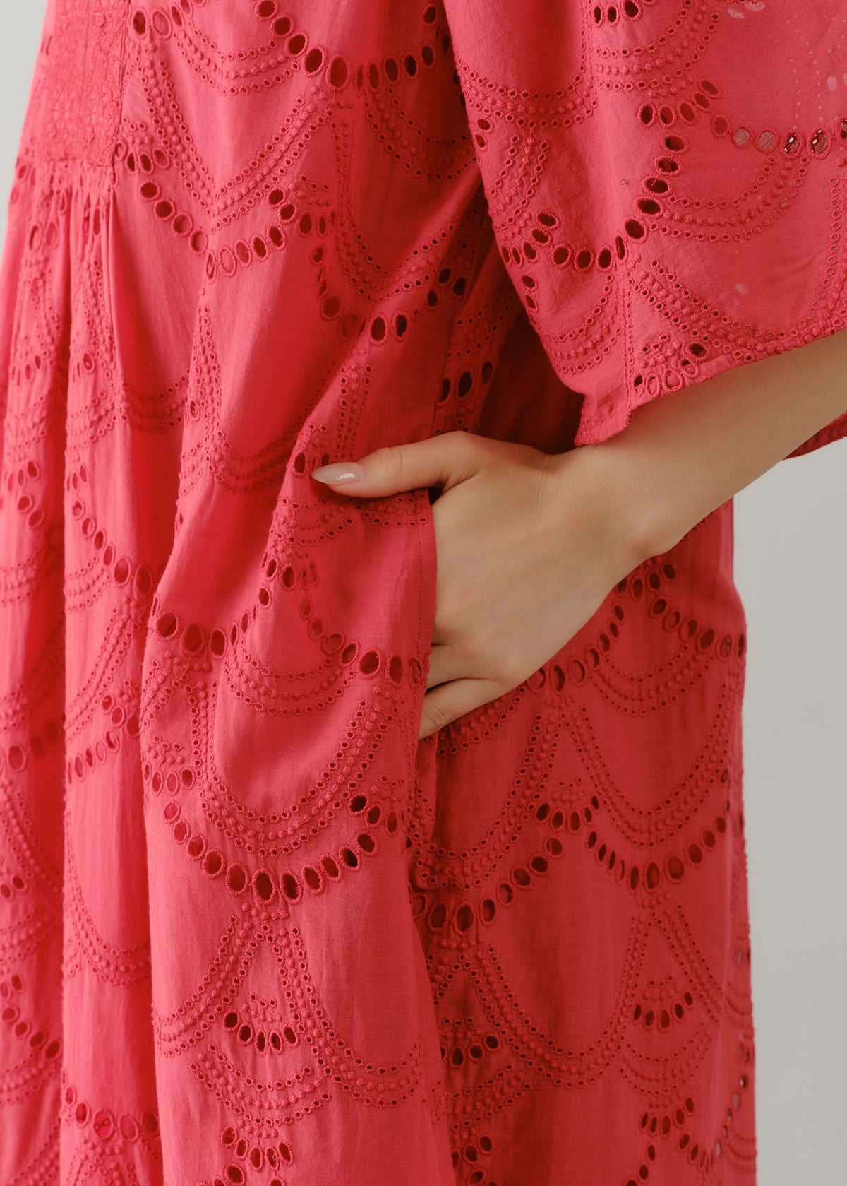 Cotton Voile Dot Hemla Dress