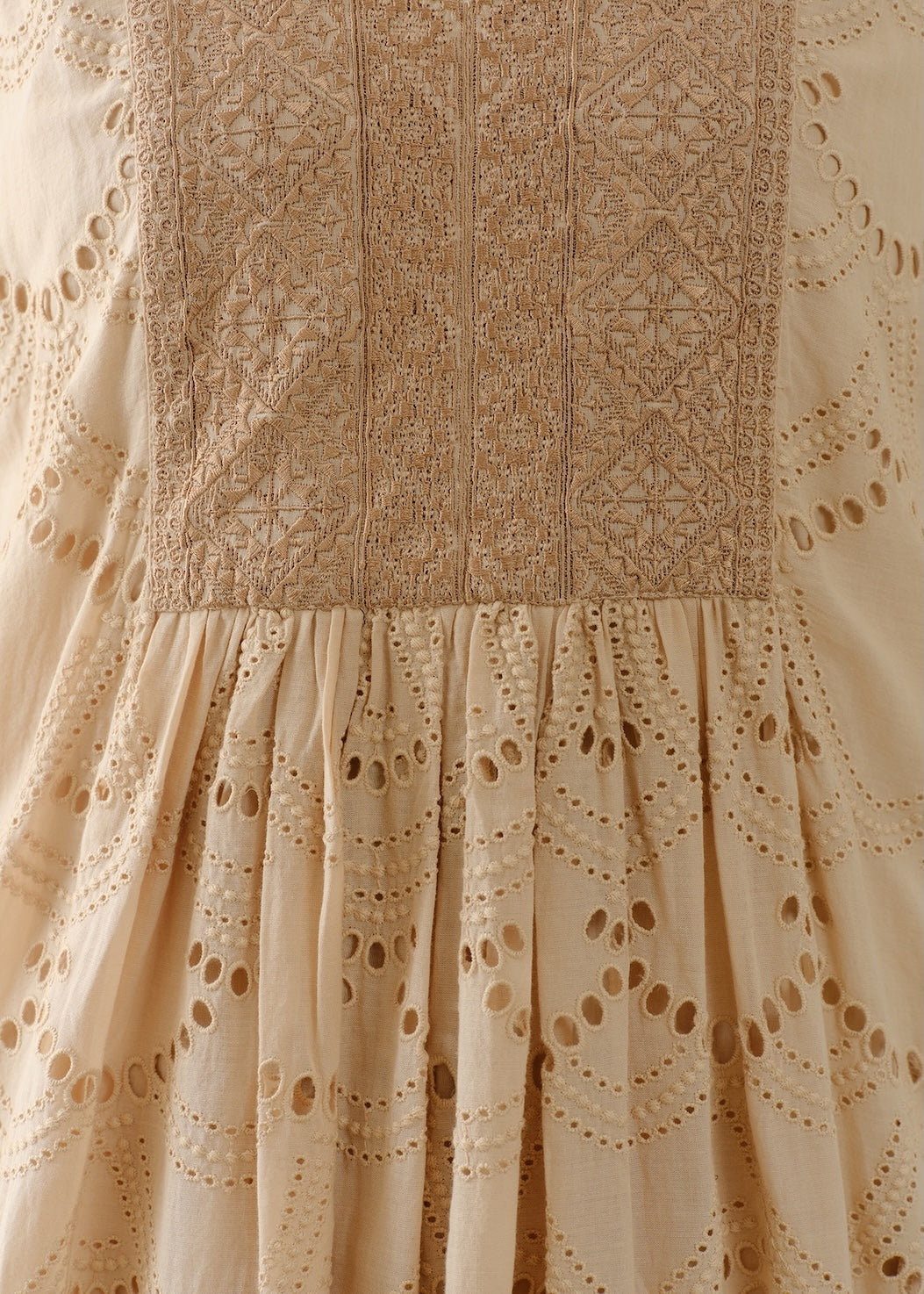 Cotton Voile Dot Hemla No Sleeve Dress