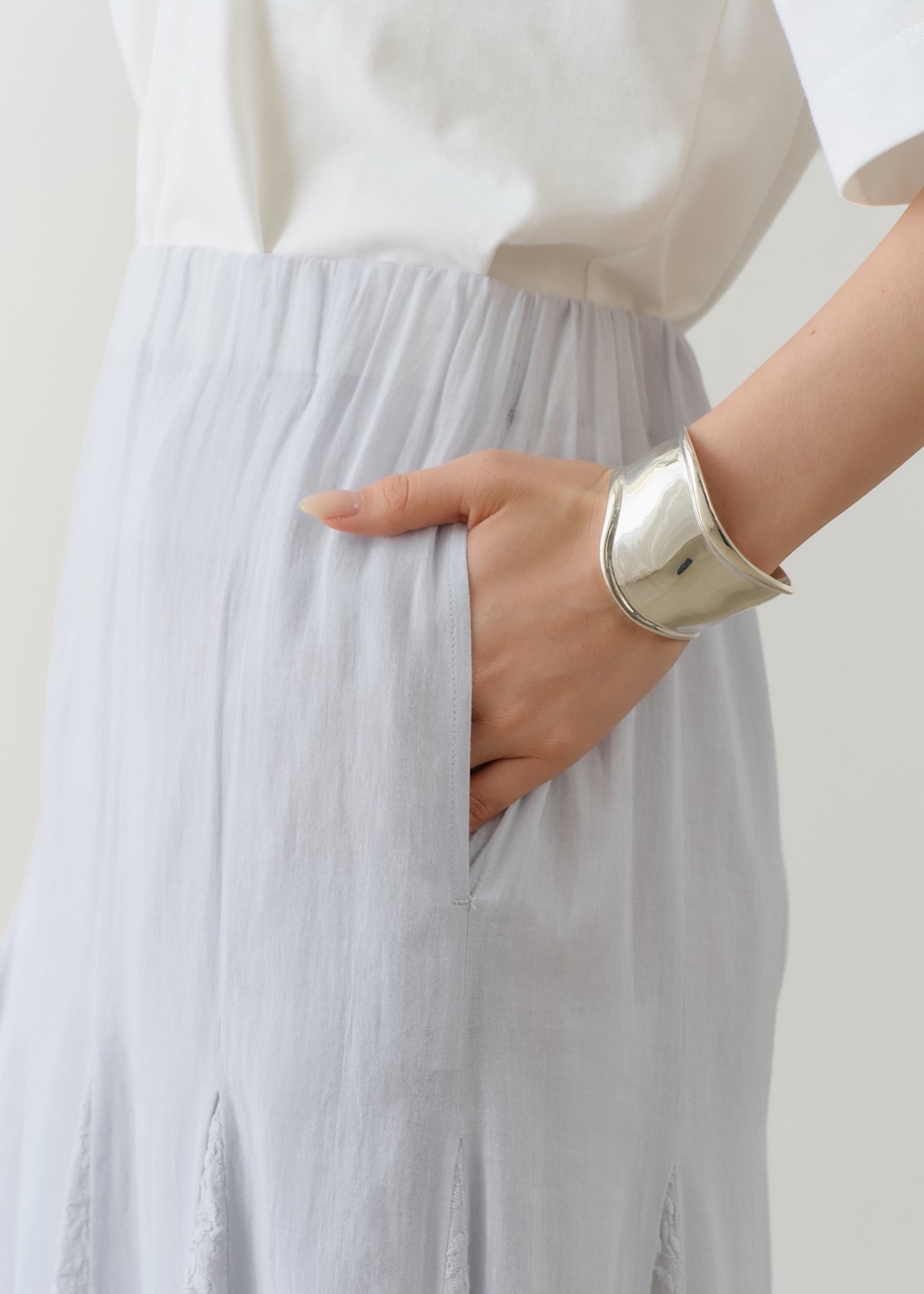 Cotton Voile Flare Pants