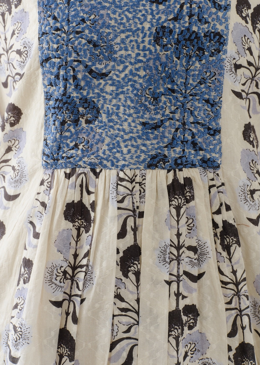 Cotton Jacquard Annabelle Print Embroidery Sleeveless Dress