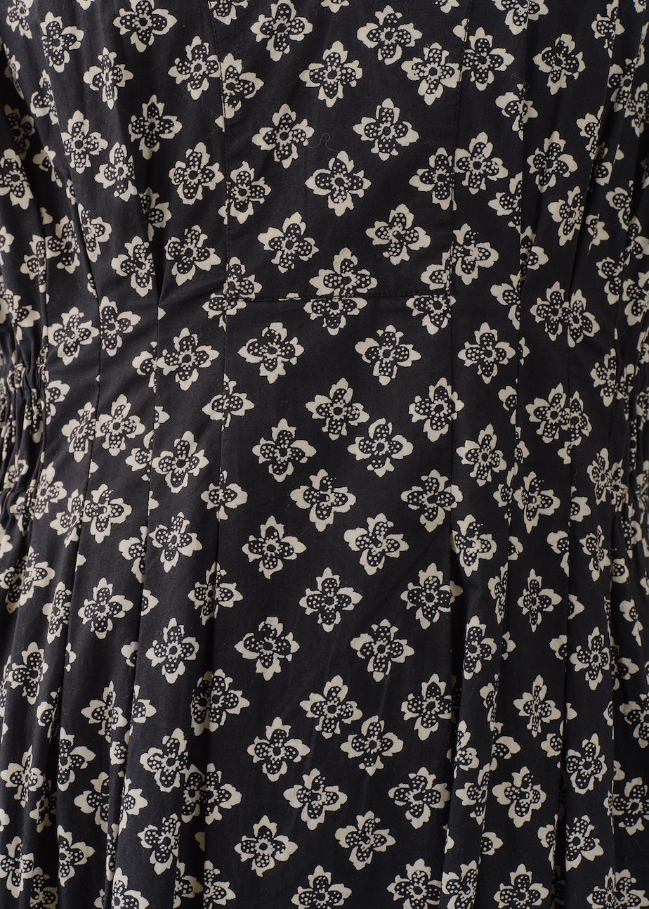 【7/8 10時発売】Poplin Print Tuck Dress