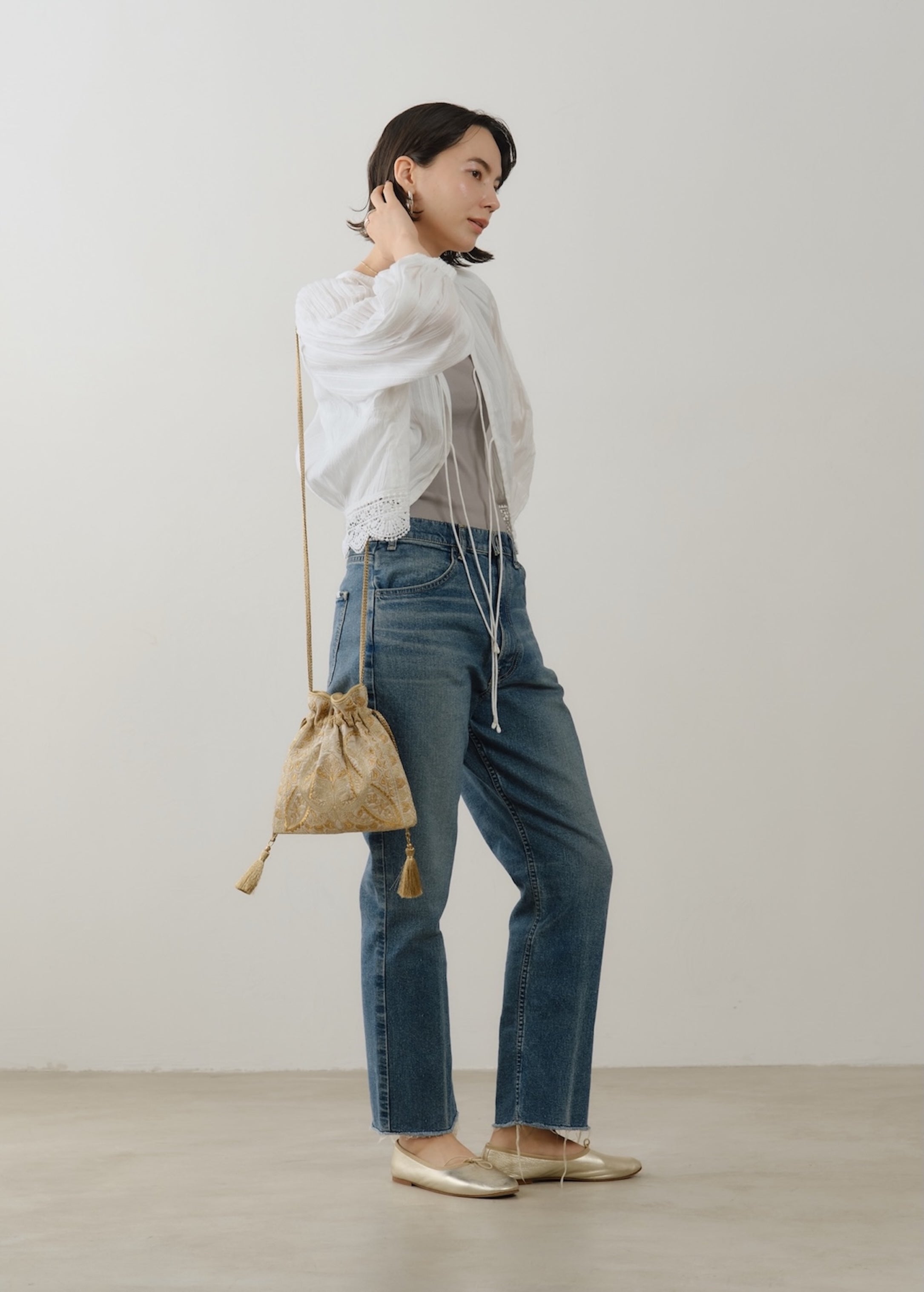 Cambric Dobby Lace Blouse | Pasand by ne Quittez pas | パサン