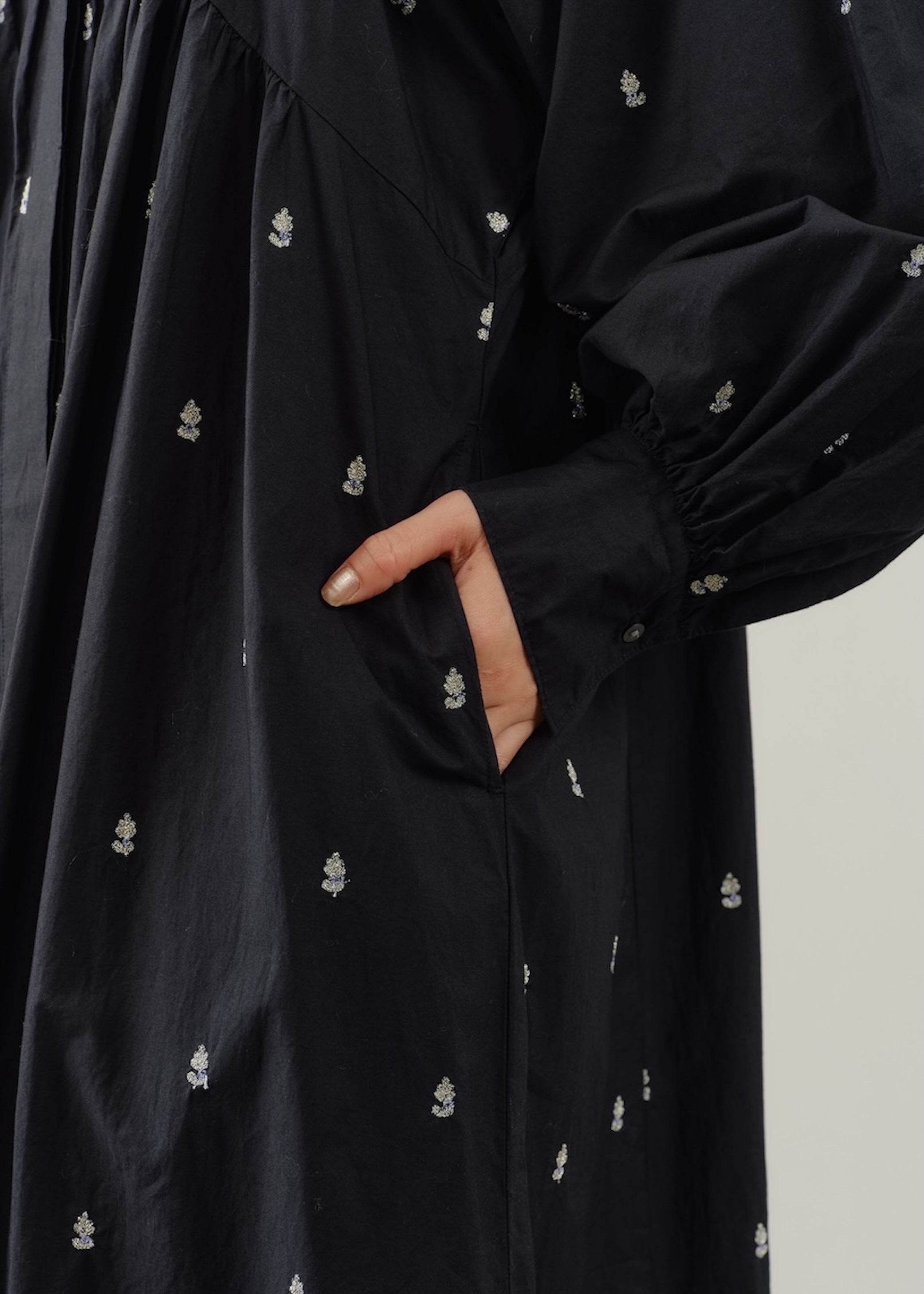 【9/2 10時発売】Fine Poplin Bindi Gather Shirts Dress