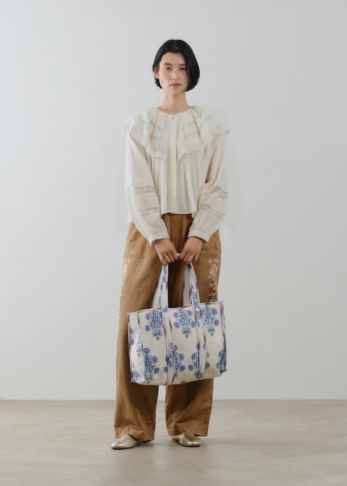 Marigold Print Quilted Bag