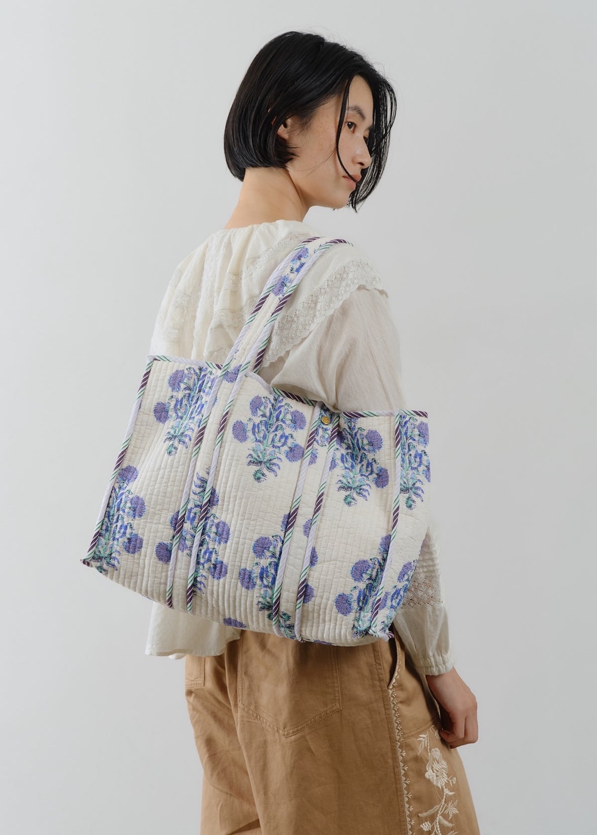 Marigold Print Quilted Bag
