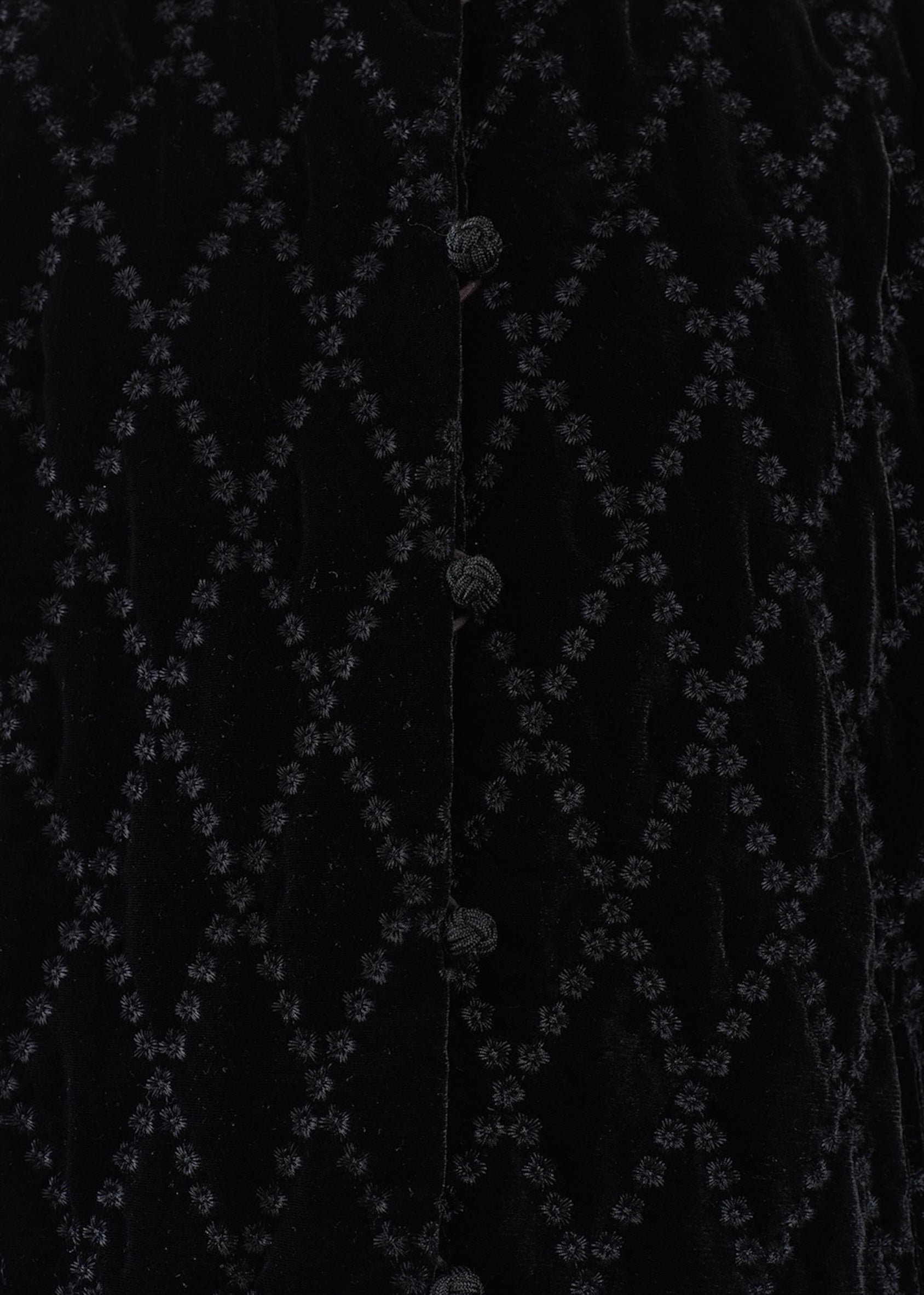 【10月中旬お届け予定】Velvet Flower Argyle Embroidery Quilted Jacket