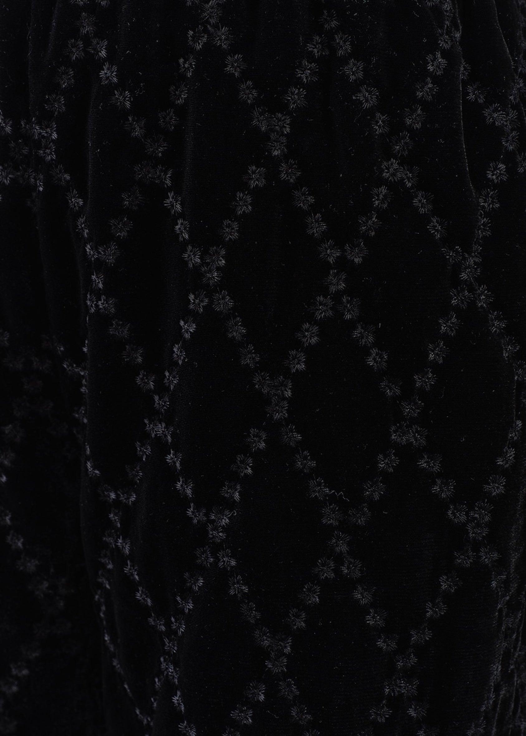 【10月中旬お届け予定】Velvet Flower Argyle Embroidery Pants