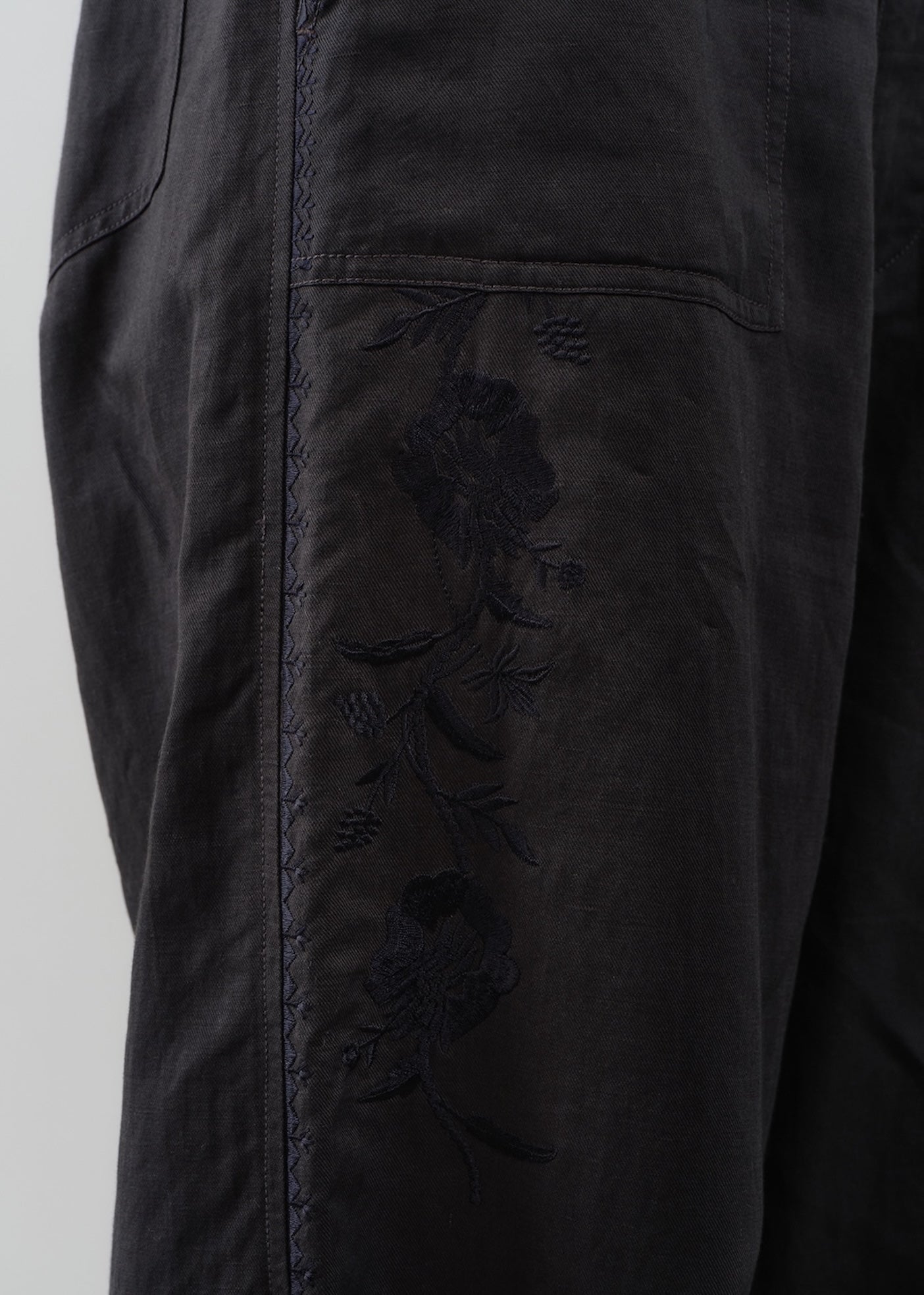 【8/5 10時発売】Cotton Linen Twill Embroidery Pants