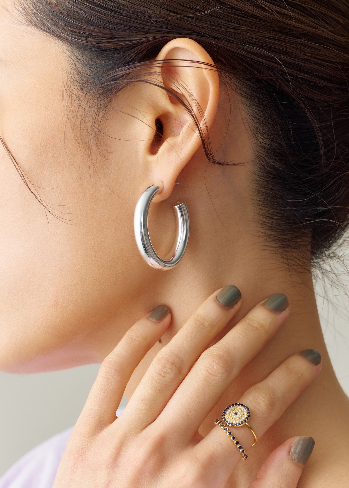 Oval Hoop Stud | Pasand by ne Quittez pas | パサンドバイヌキテパ