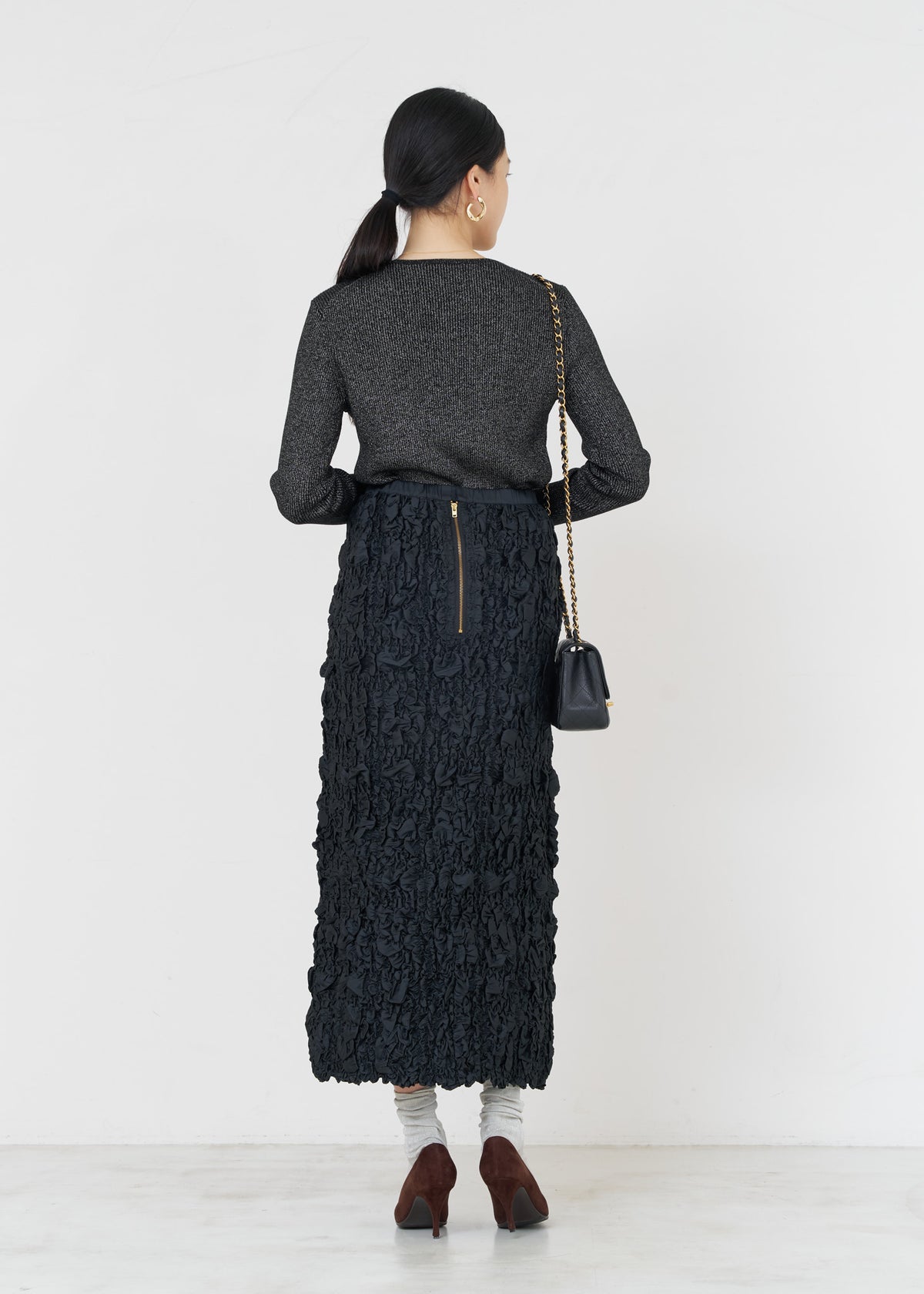 Wool Lurex Rib Pullover