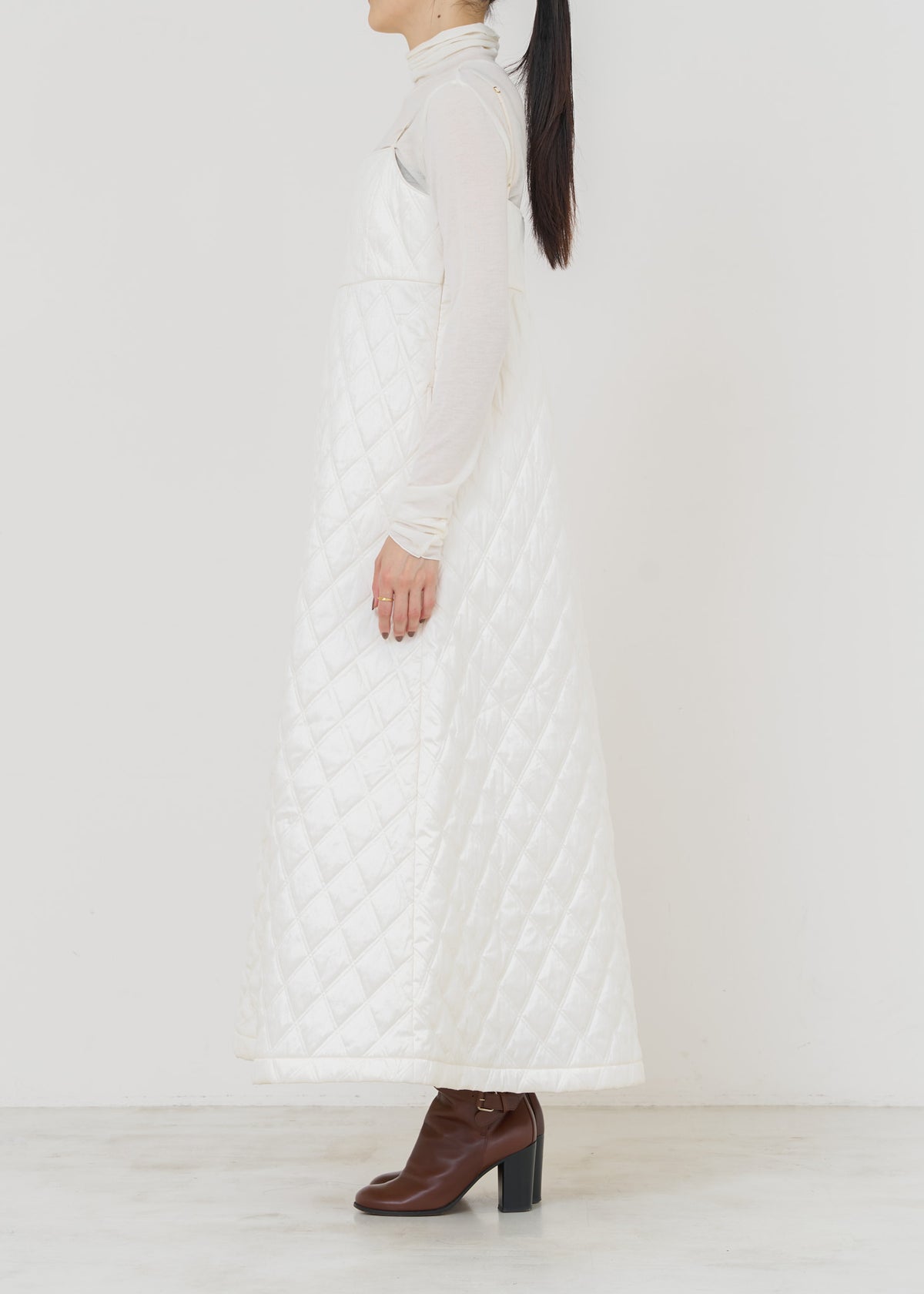 [Released 11/13 10:00] Poly Dupion Quilting Cami Dress