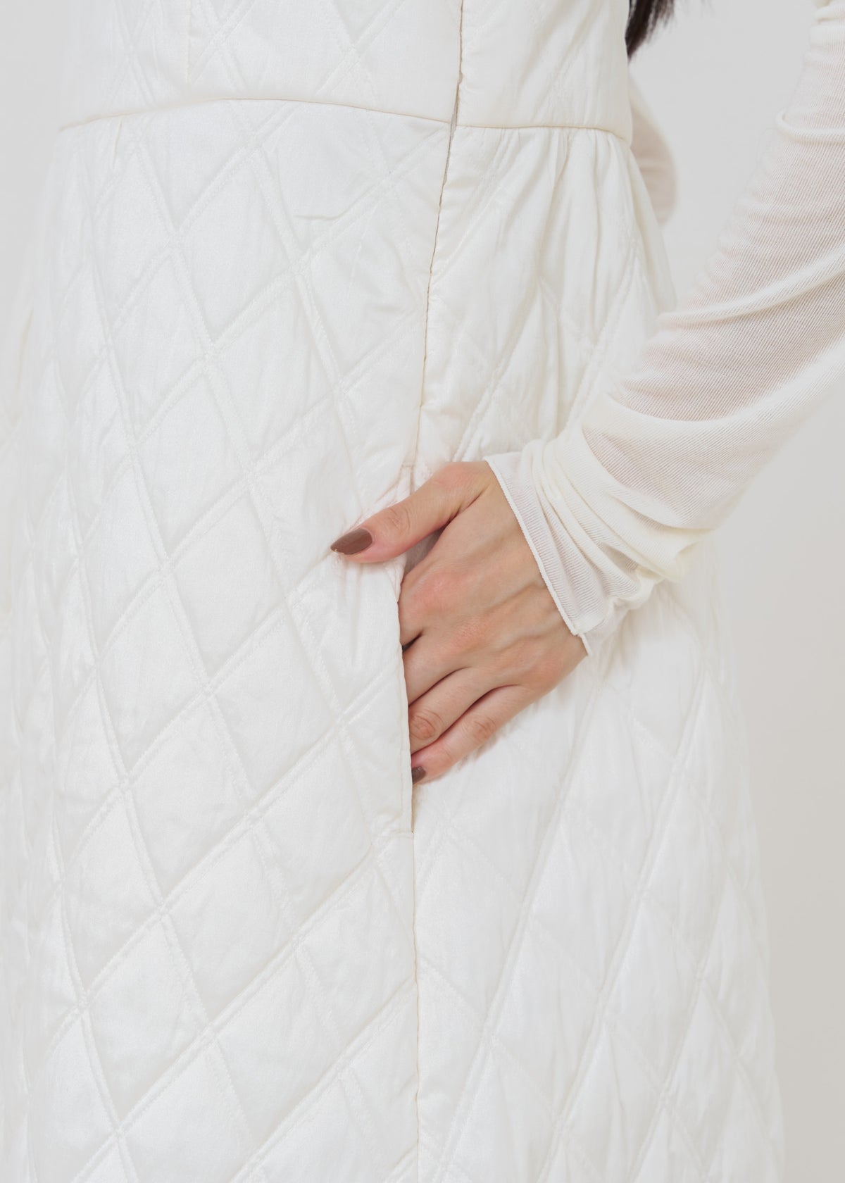 [Released 11/13 10:00] Poly Dupion Quilting Cami Dress
