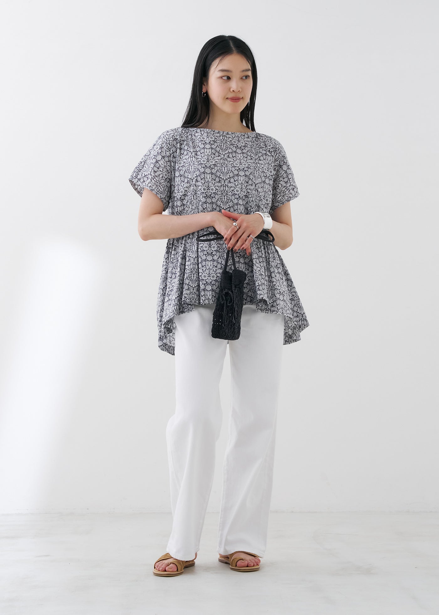 Liberty Print Shirring Blouse | Pasand by ne Quittez pas | パサンドバイヌキテパ