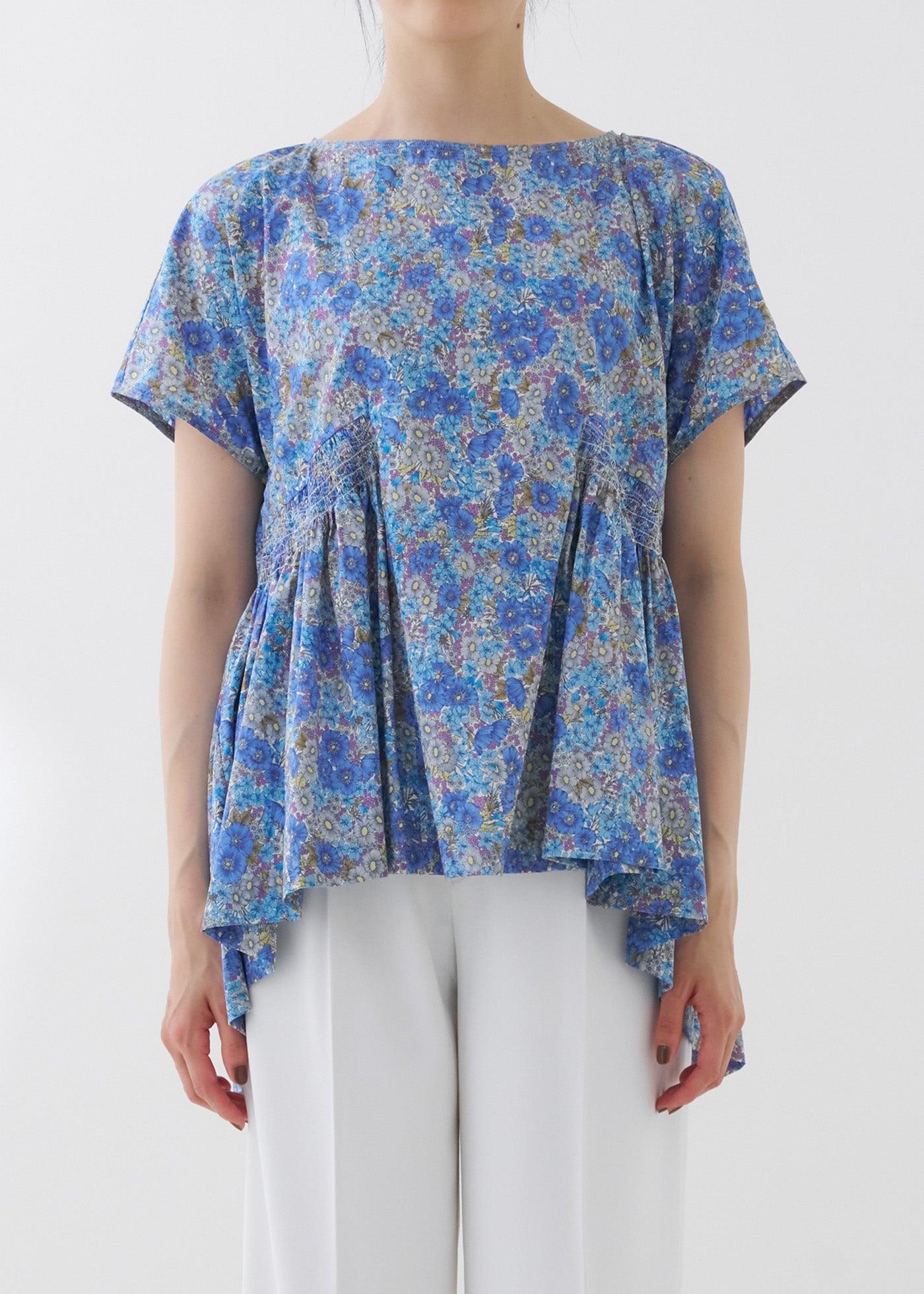 Liberty Print Shirring Blouse