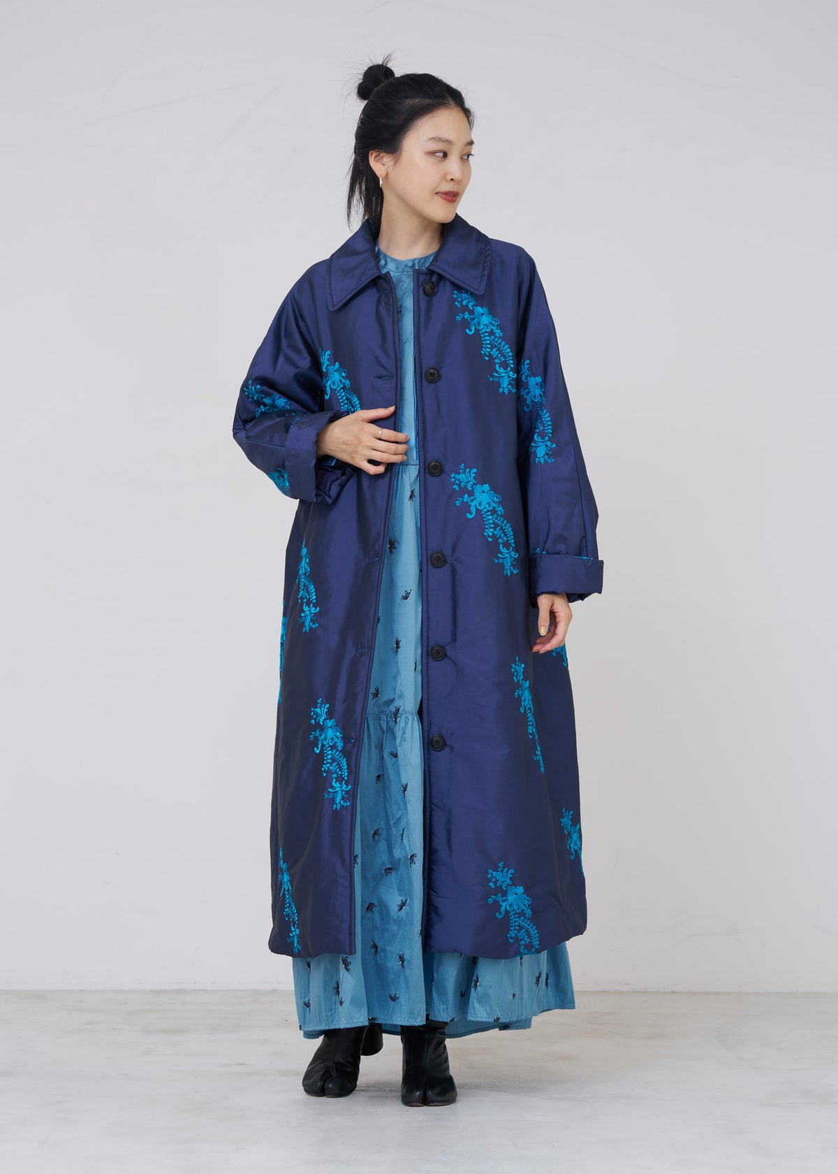 Poly Dupion Embroidery Quilting Coat