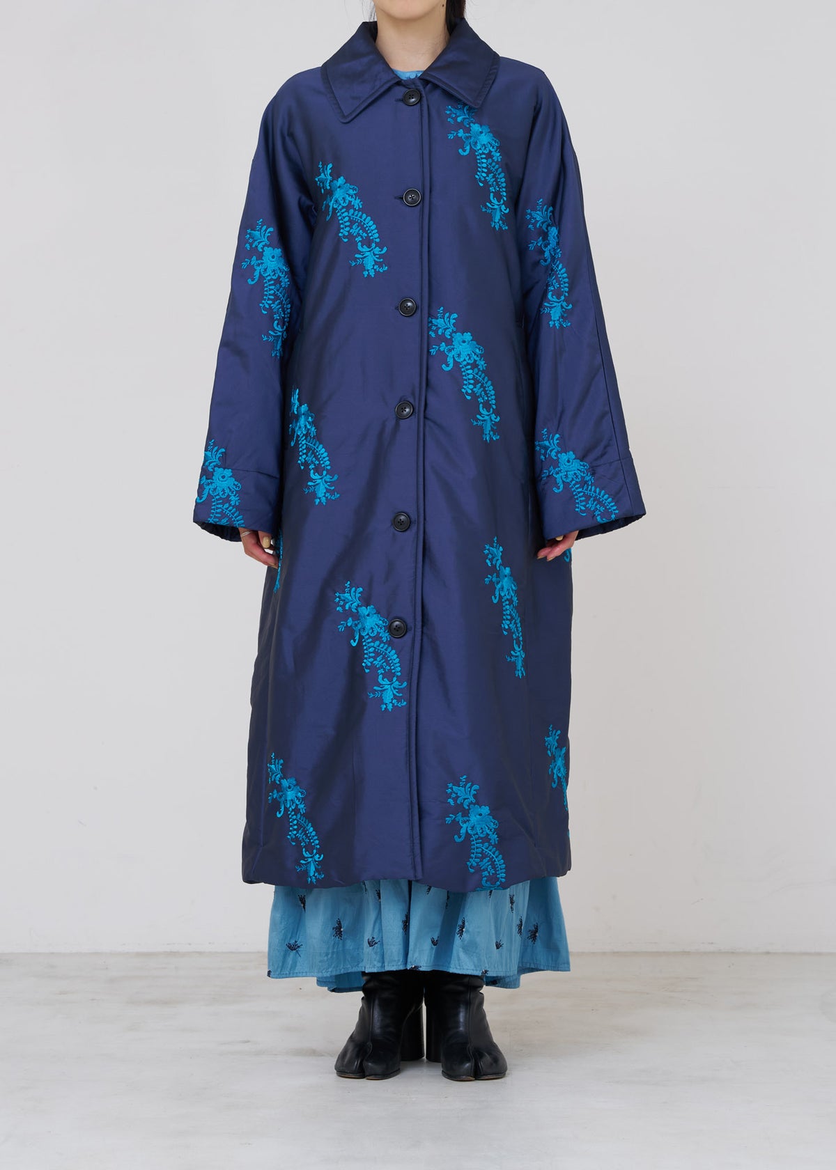 Poly Dupion Embroidery Quilting Coat