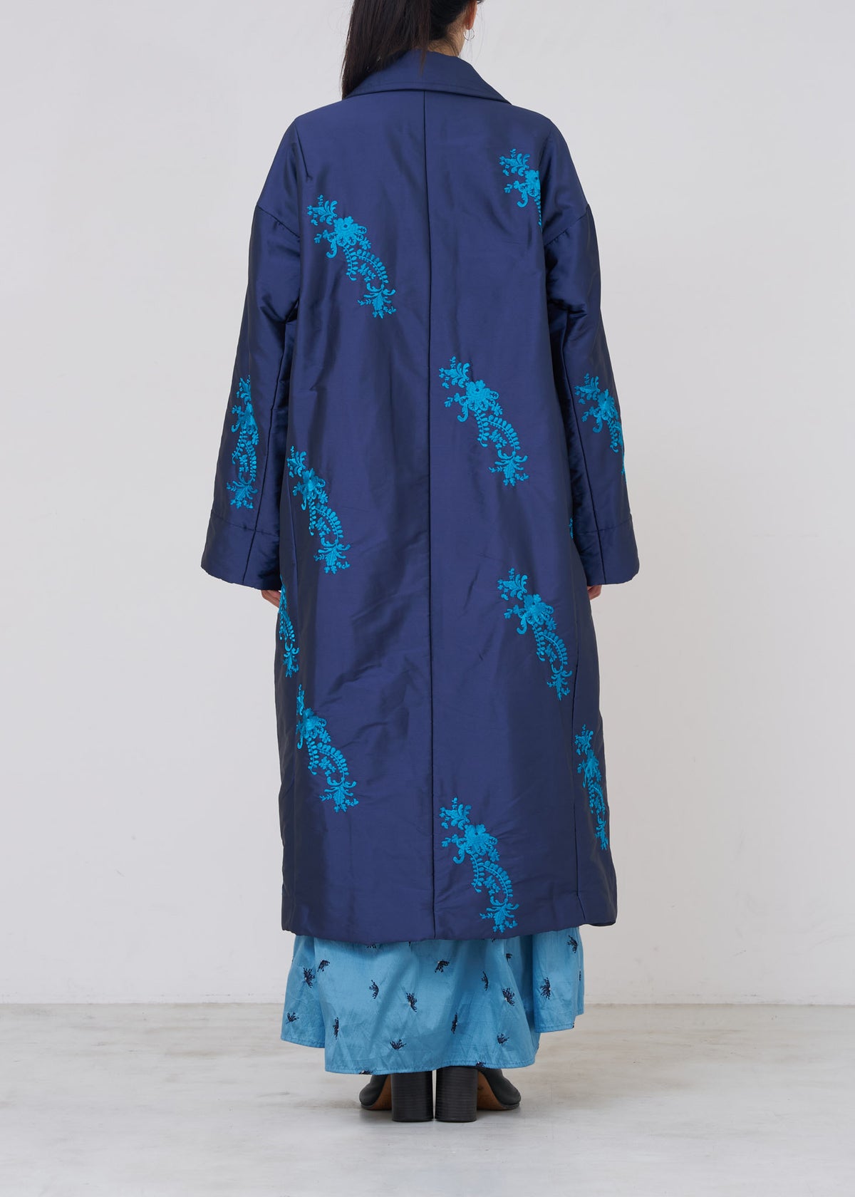 Poly Dupion Embroidery Quilting Coat