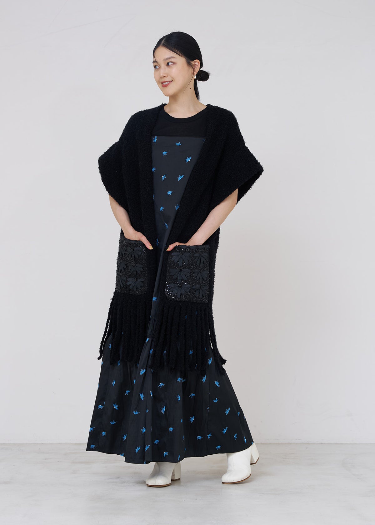 Sequence Embroidery Pocket Gilet