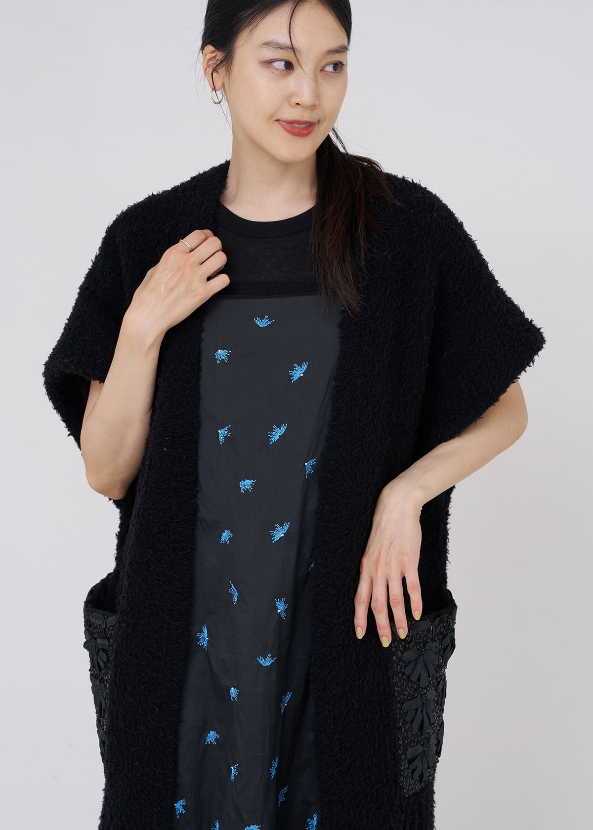Sequence Embroidery Pocket Gilet