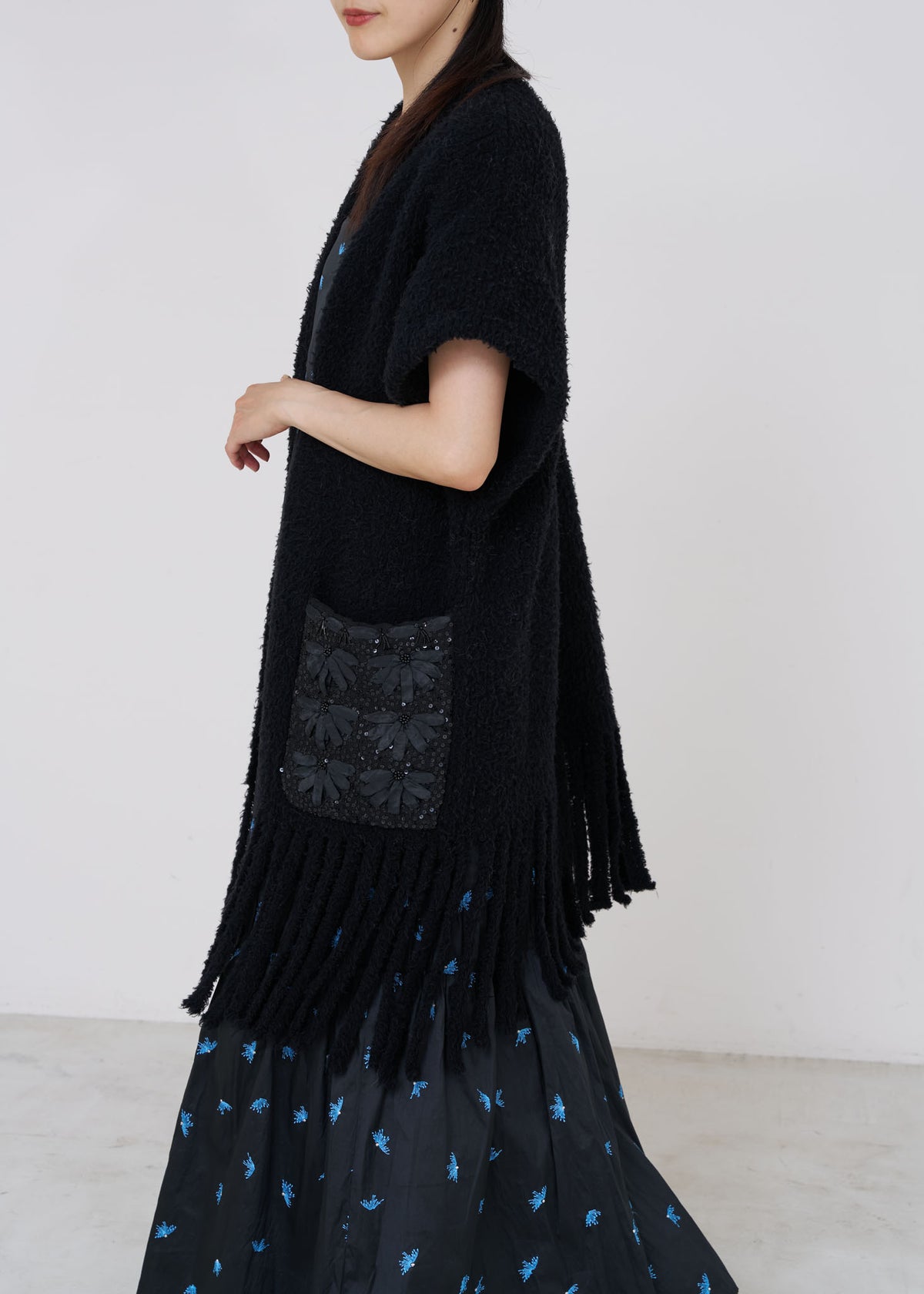 Sequence Embroidery Pocket Gilet