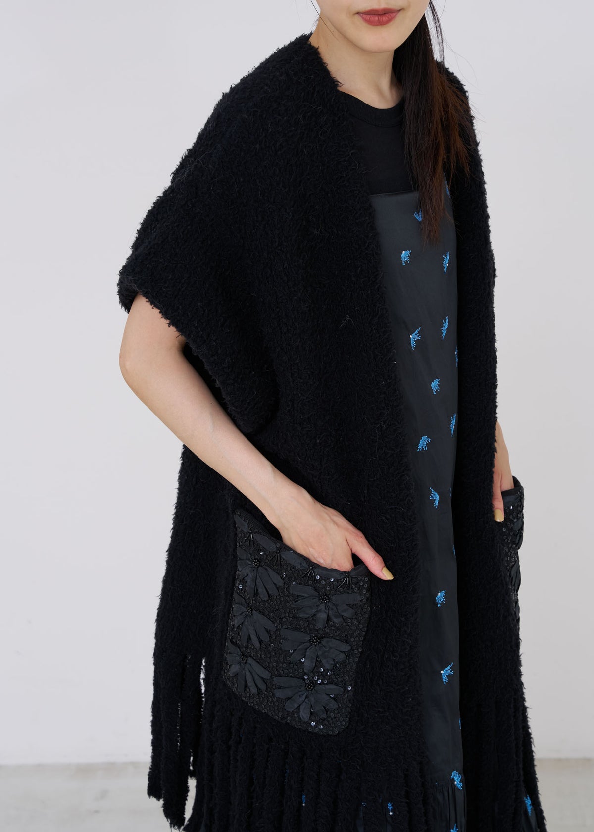 Sequence Embroidery Pocket Gilet