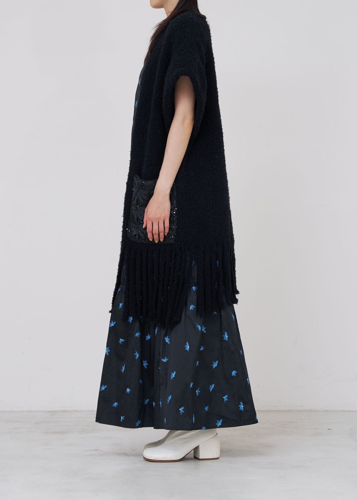 Sequence Embroidery Pocket Gilet