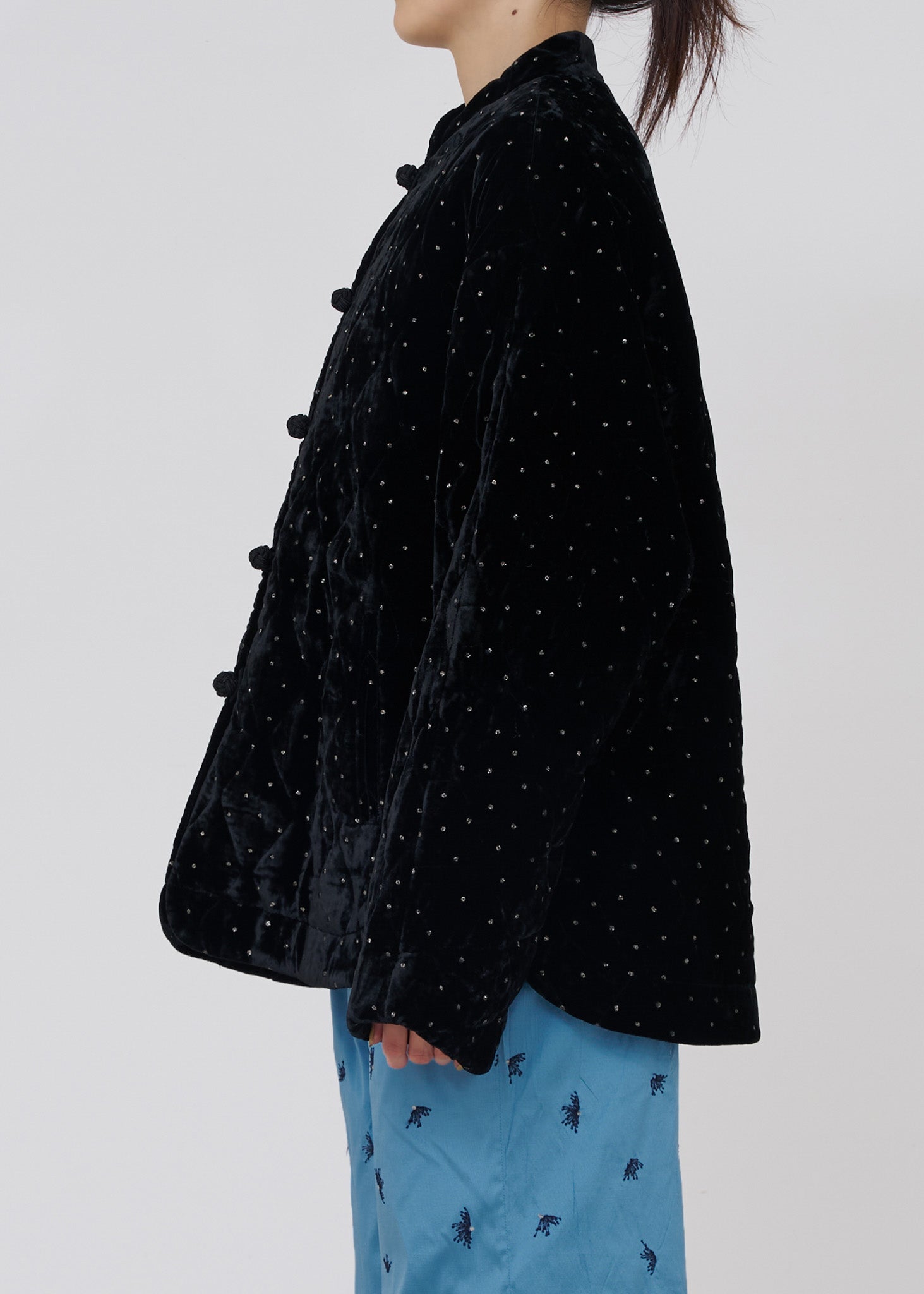 Velvet Glitter Print Jacket | Pasand by ne Quittez pas | パサン